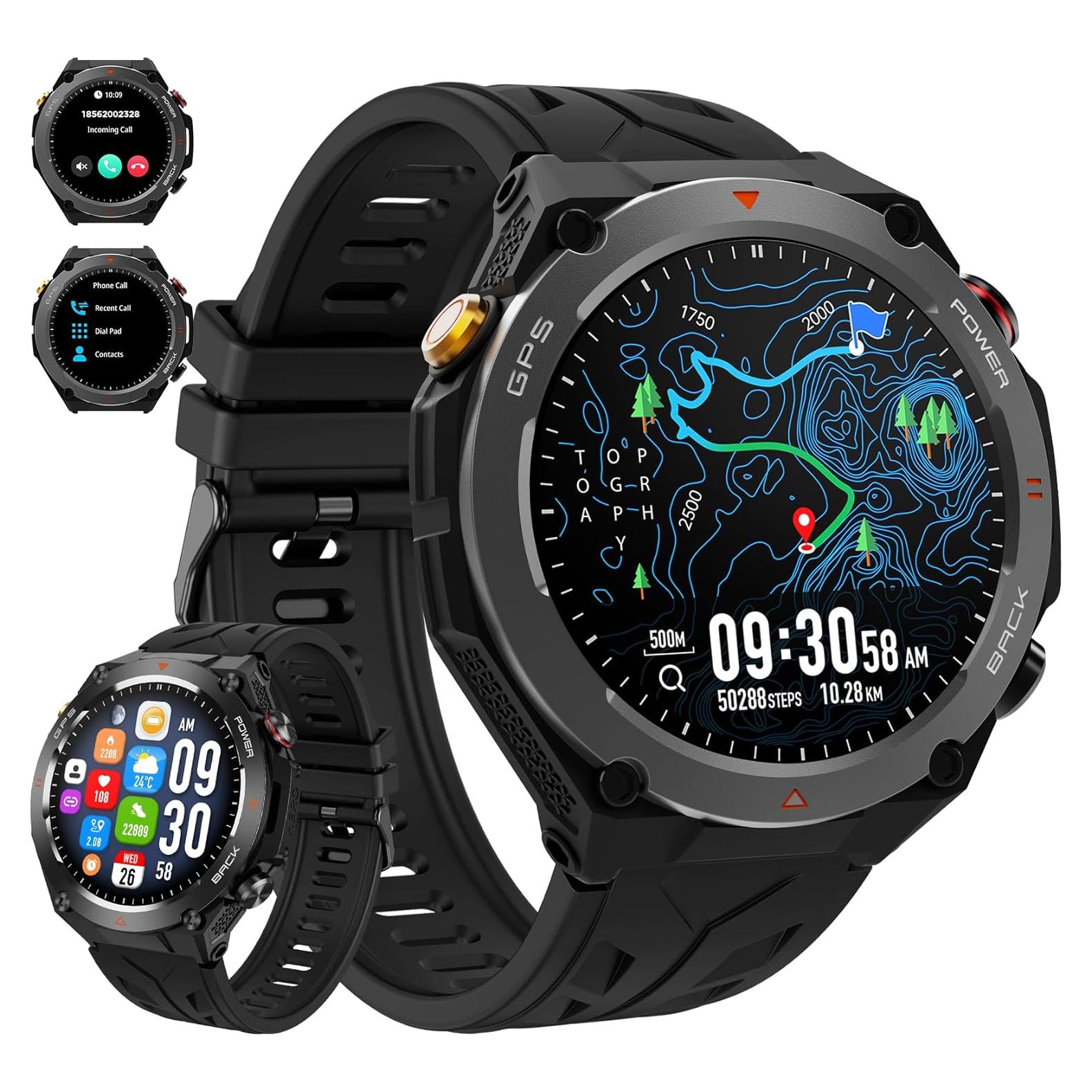 Reloj Inteligente Militar Baoinse con GPS y Batería 650mAh