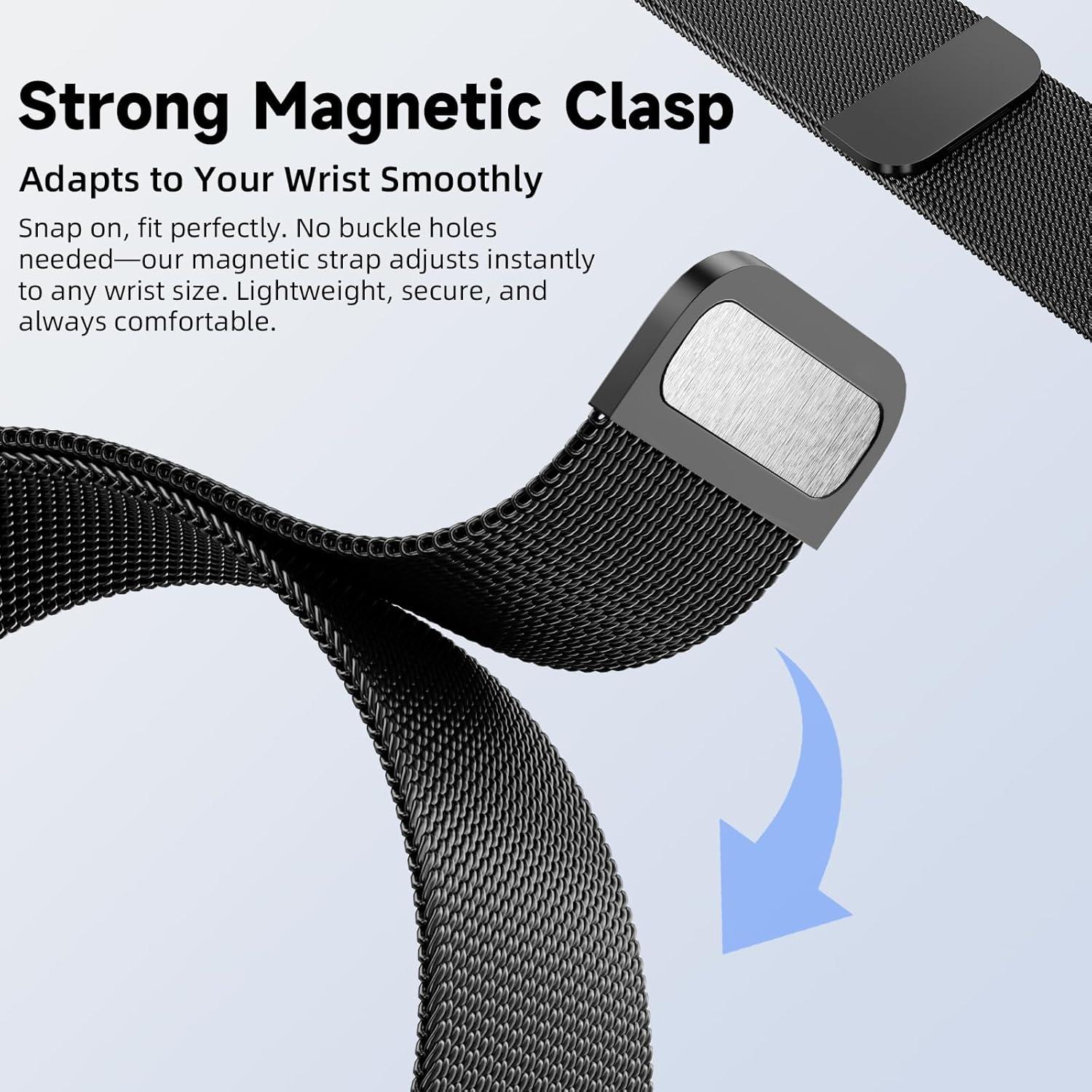 Reloj Pedometría 3D U-Trak CR-908 Correa Magnética Negro