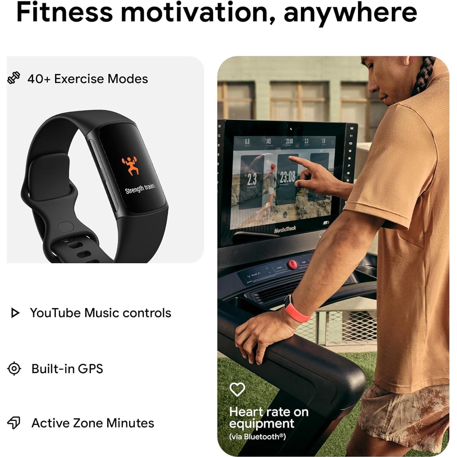 Fitbit Charge 6 Rastreador de Actividad con GPS y Monitoreo de Salud