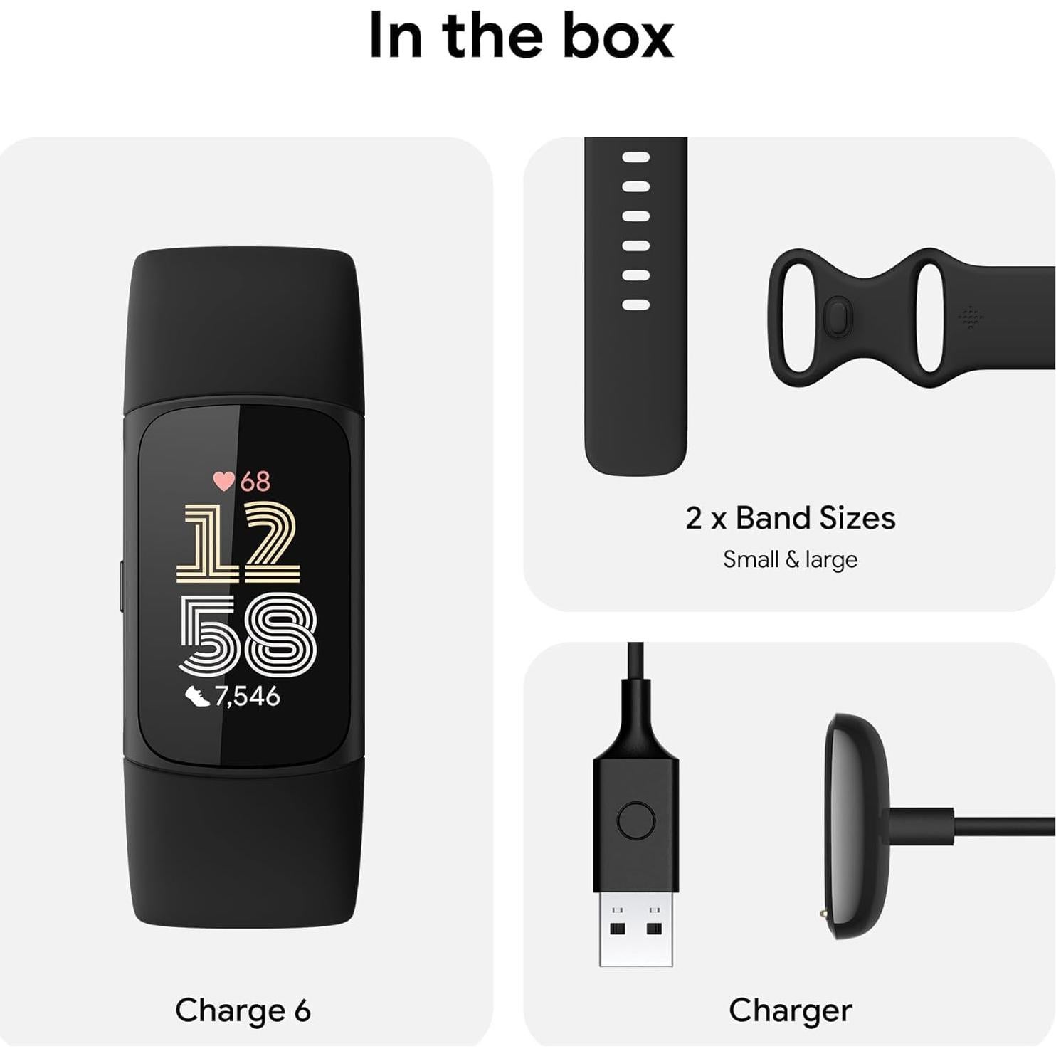 Fitbit Charge 6 Rastreador de Actividad con GPS y Monitoreo de Salud