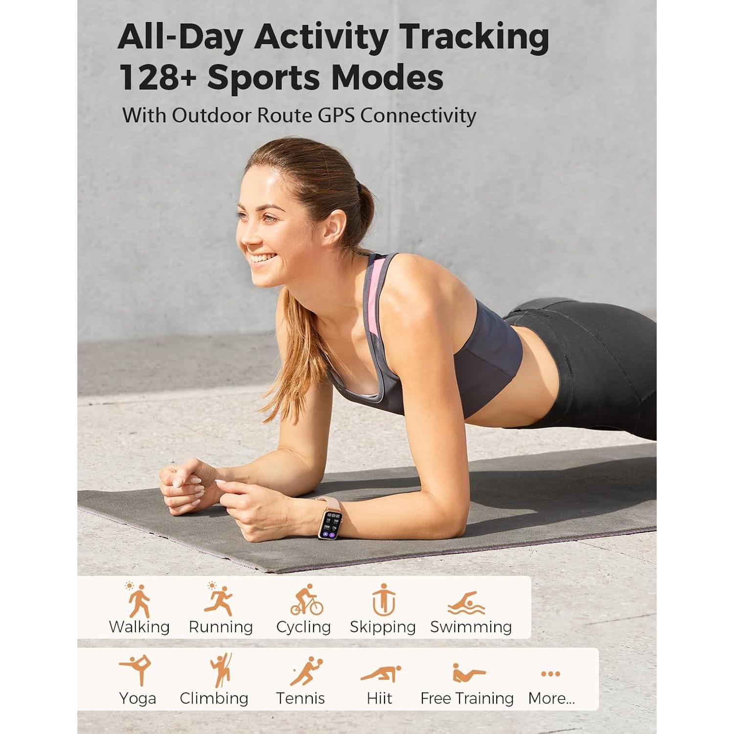 Reloj Inteligente Wontrum Y70 Rosa con Monitoreo de Salud 24/7