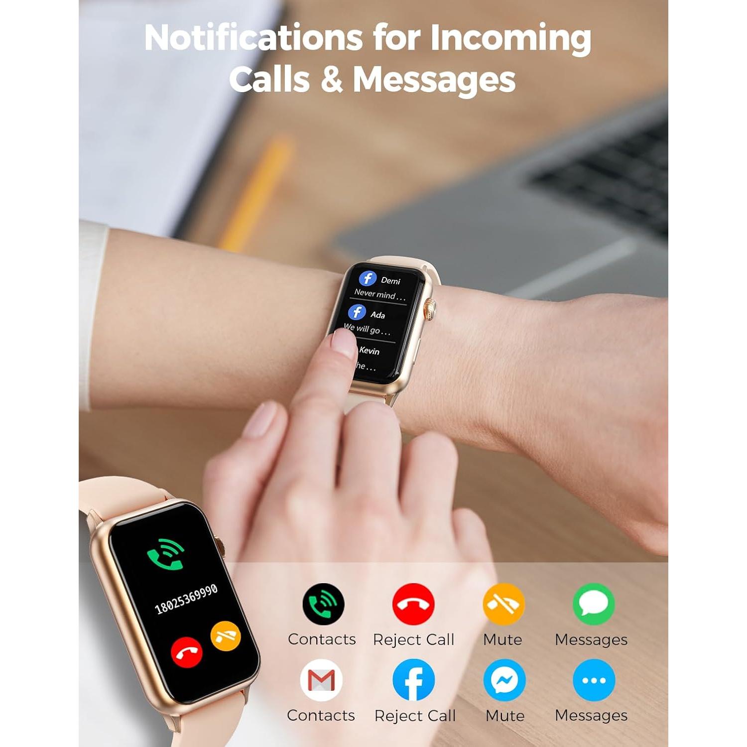 Reloj Inteligente Wontrum Y70 Rosa con Monitoreo de Salud 24/7