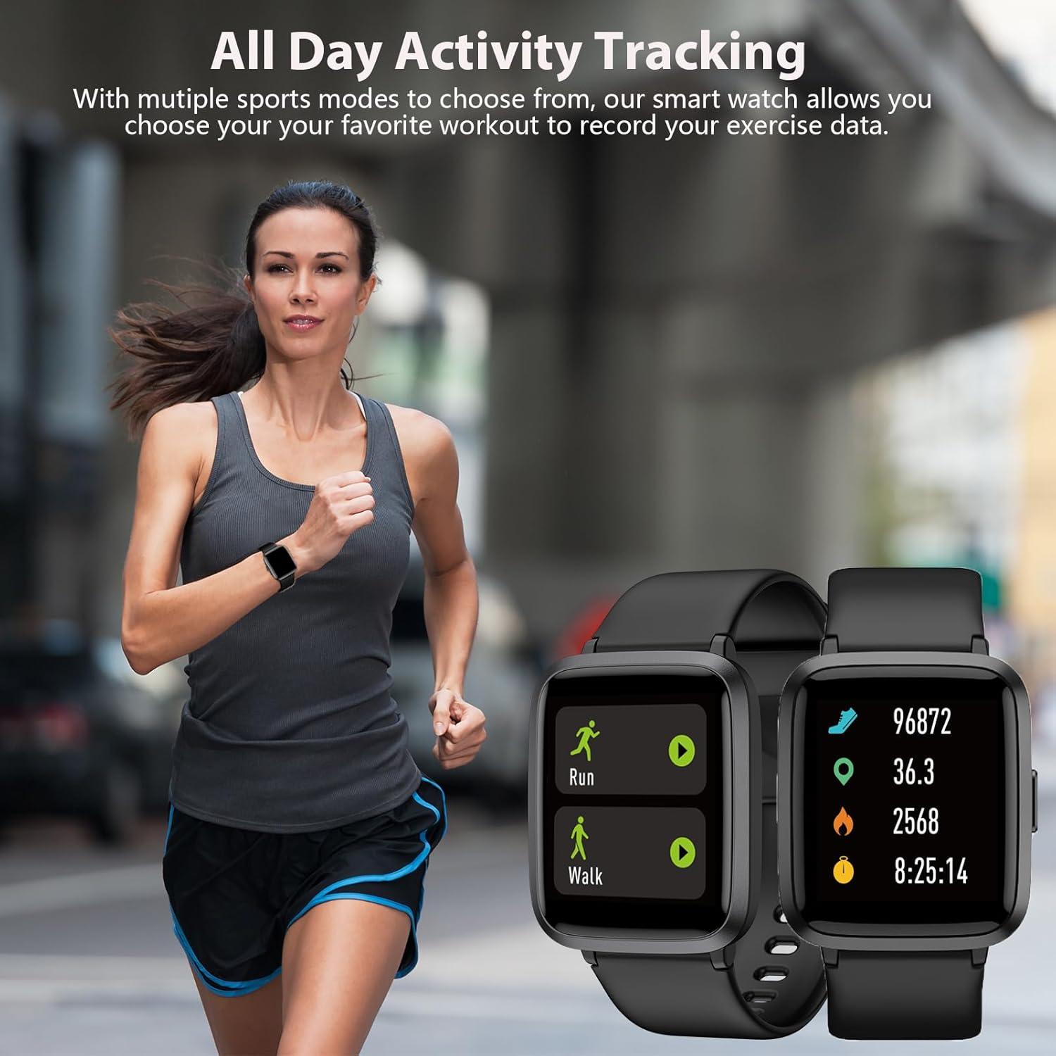 Reloj de Fitness POIUZET con Monitoreo de Oxígeno y Frecuencia Cardíaca