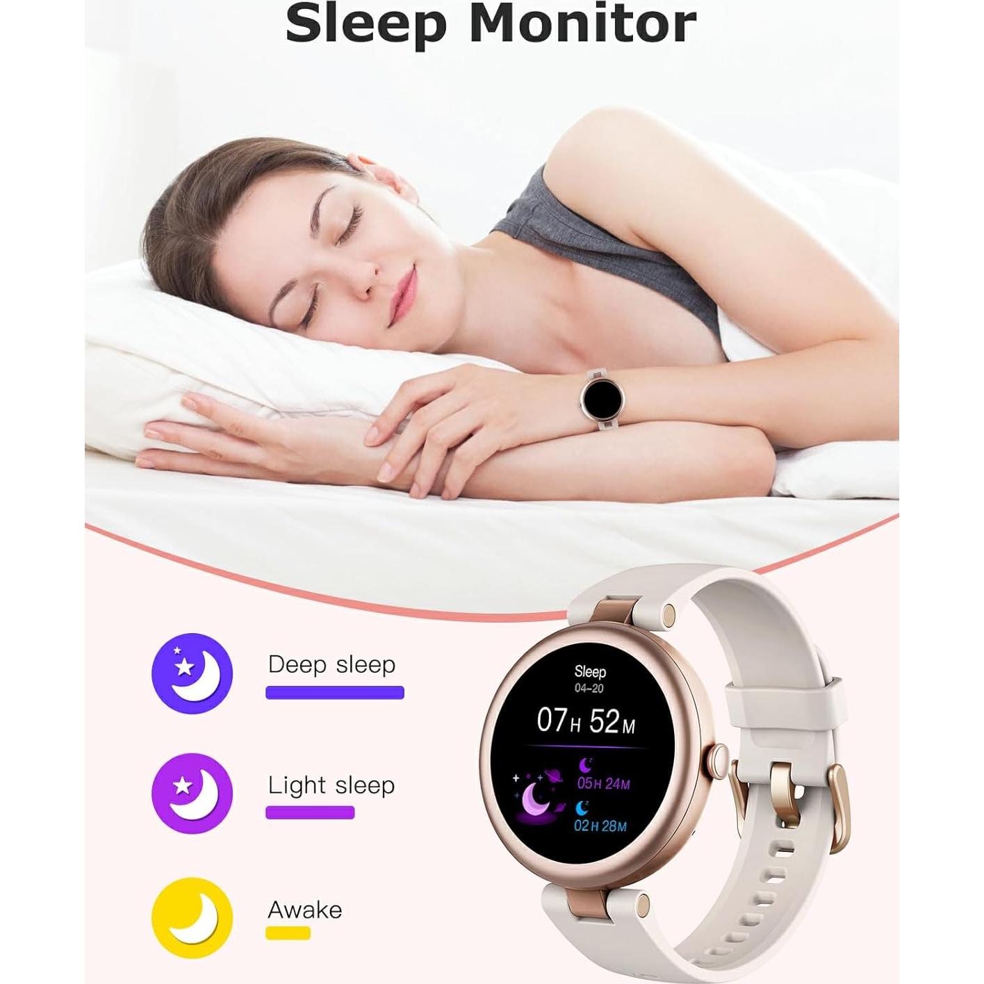 Reloj de Fitness SHANG WING Lynn para Mujeres - Monitor de Sueño y Llamadas Bluetooth