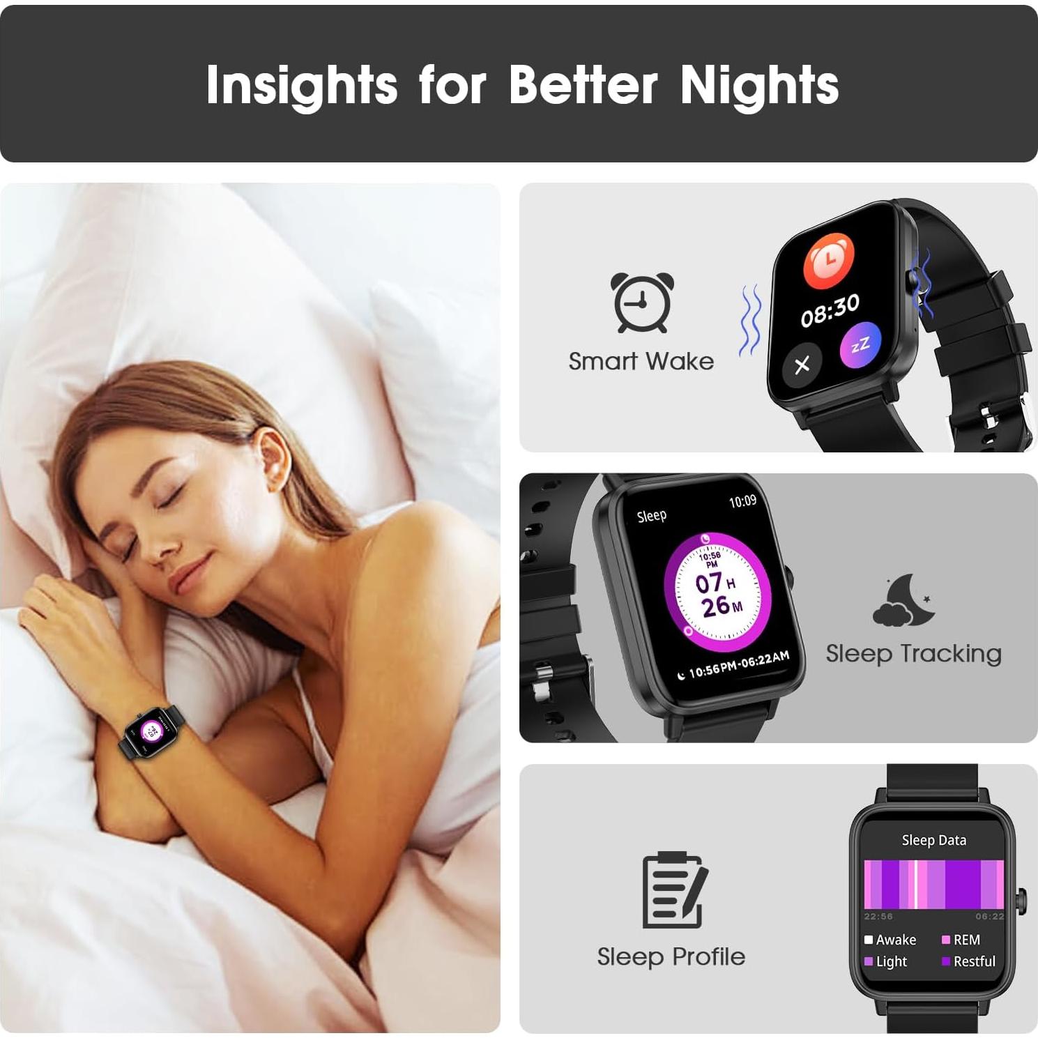 Reloj Inteligente FTTMWTAG T45S 1.85" Monitoreo Salud Negro