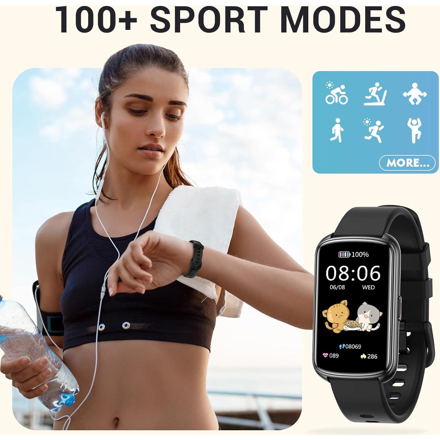 Reloj Inteligente de Fitness Runlio T115 Rosa 1.47" Pantalla Táctil