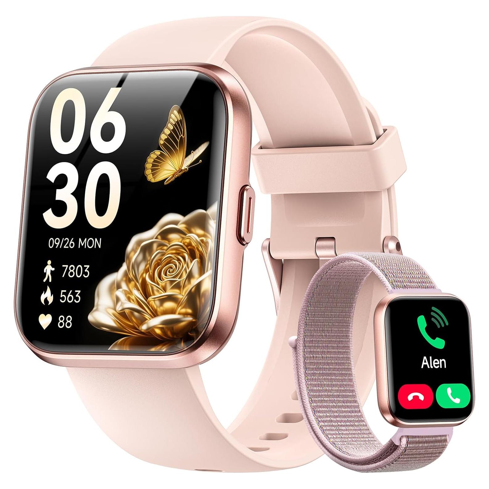 Reloj Inteligente Hingso ID208 Plus 1.8" Rosa, Bluetooth, Salud 24/7