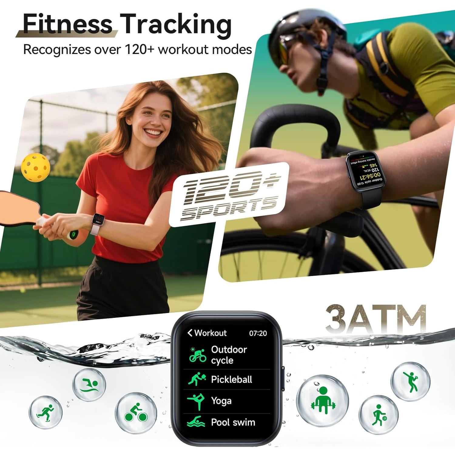 Reloj Inteligente Hingso ID208 Plus 1.8" Rosa, Bluetooth, Salud 24/7