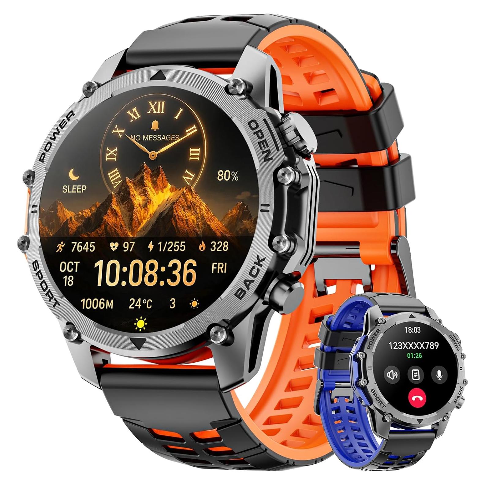 Reloj Inteligente Militar Hwagol 1.52" con 100 Modos de Deporte