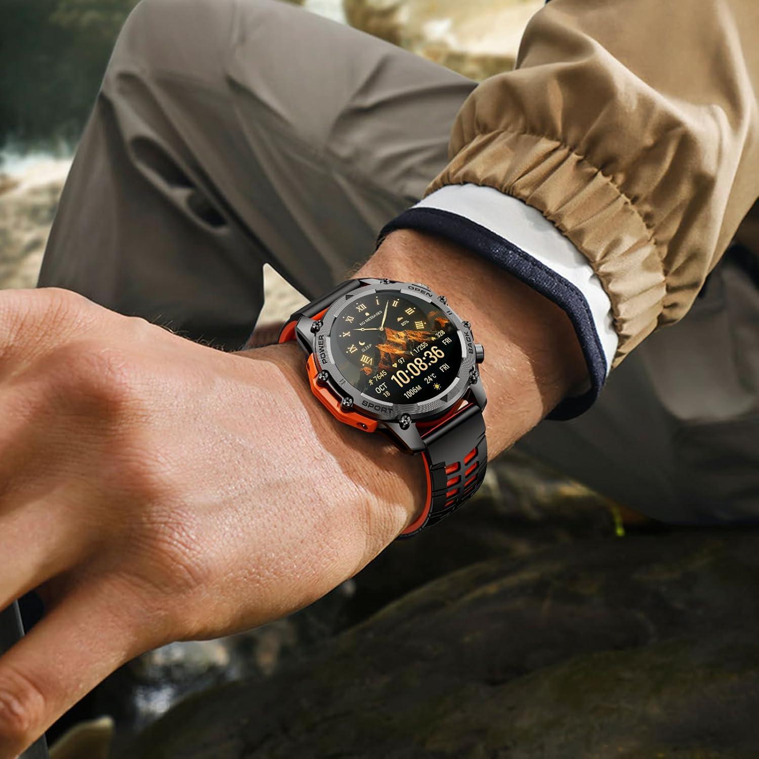 Reloj Inteligente Militar Hwagol 1.52" con 100 Modos de Deporte