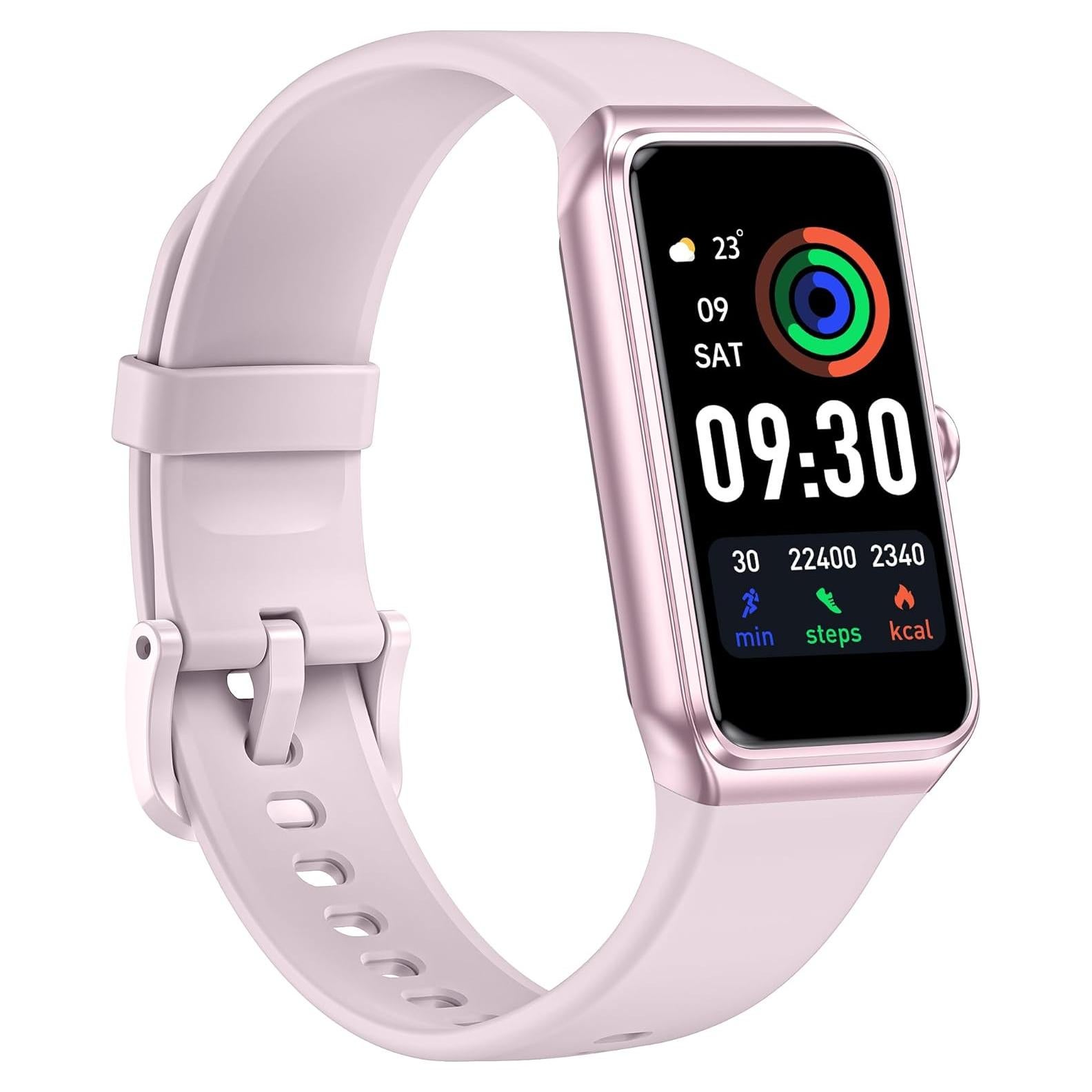 Rastreador de Fitness Auxiou Rosa - Reloj Inteligente 1.47"