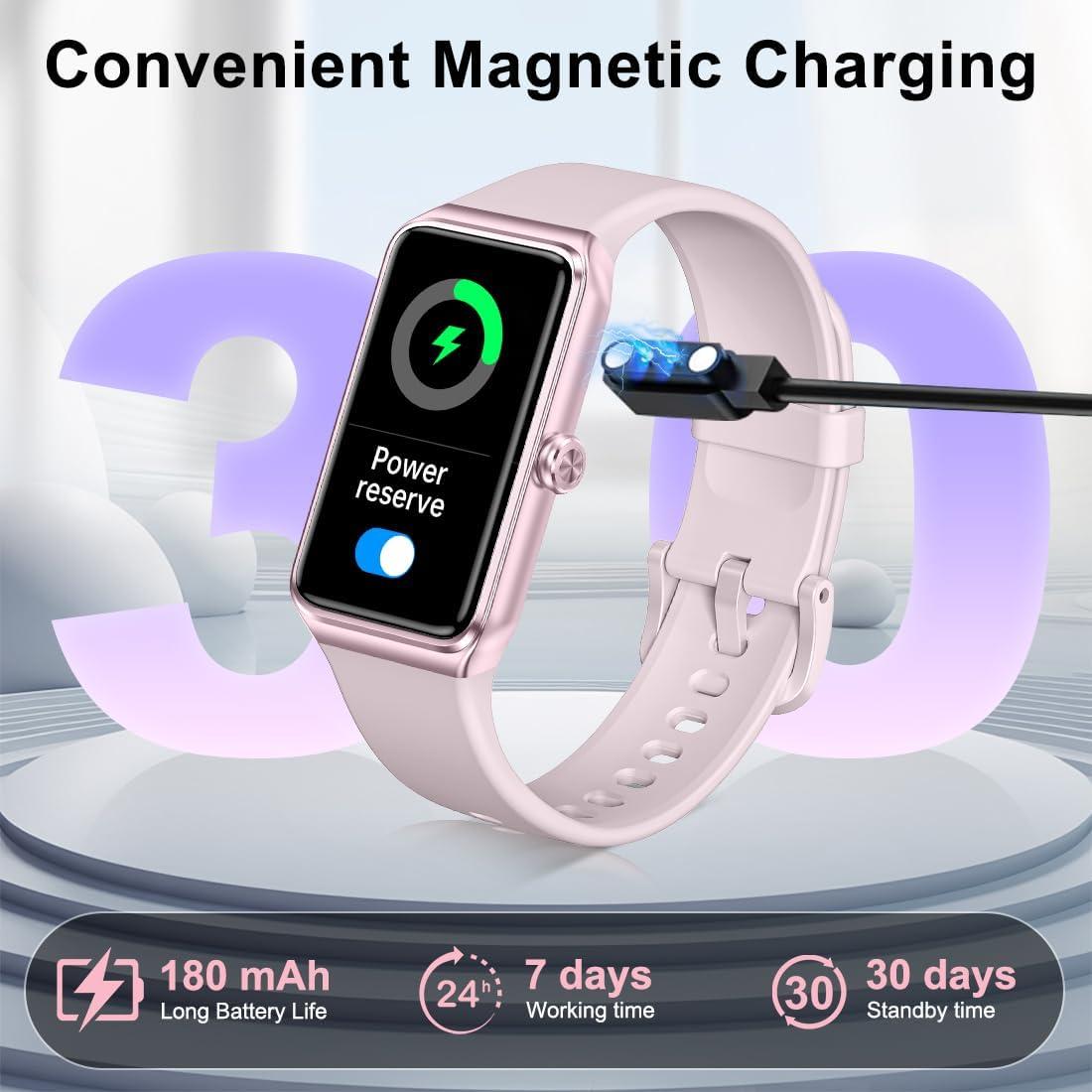 Rastreador de Fitness Auxiou Rosa - Reloj Inteligente 1.47"