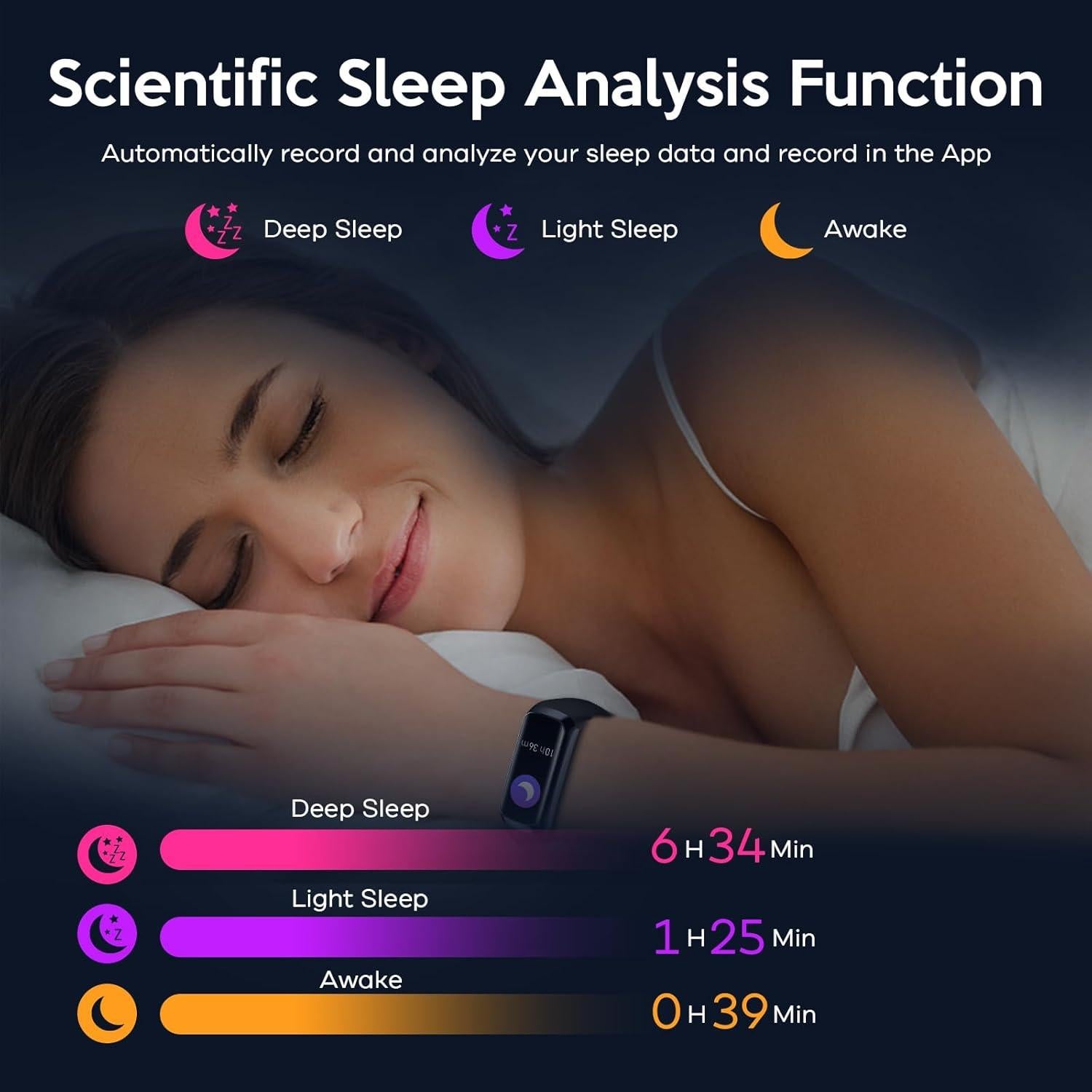 Reloj Inteligente KYUHJU Fitness con Monitor de Salud IP67