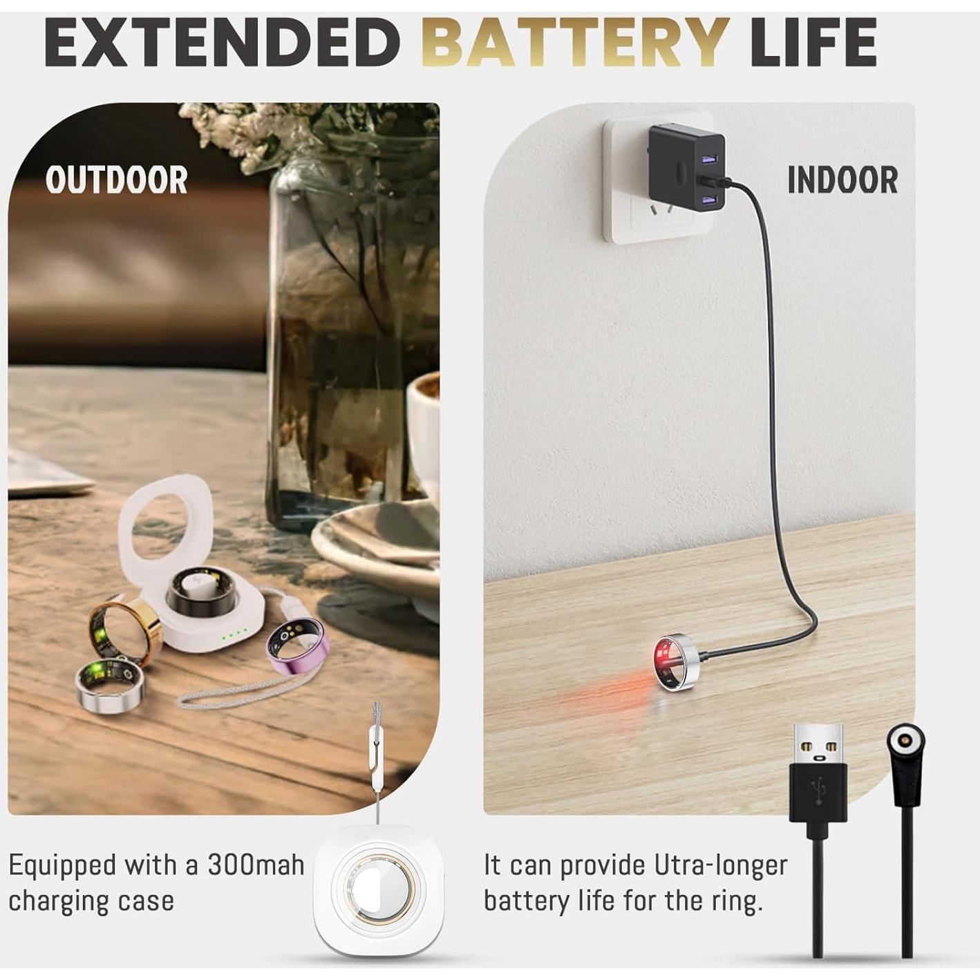 Anillo Inteligente Oucscru Plata 8# Monitoreo Salud IP68