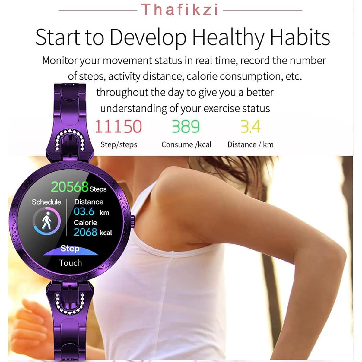 Reloj Inteligente para Mujeres Thafikzi Oro - Salud y Fitness