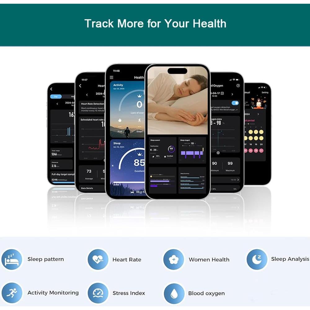 Anillo Inteligente SMTECH R5P Rosa Cerámica #8 Salud Fitness