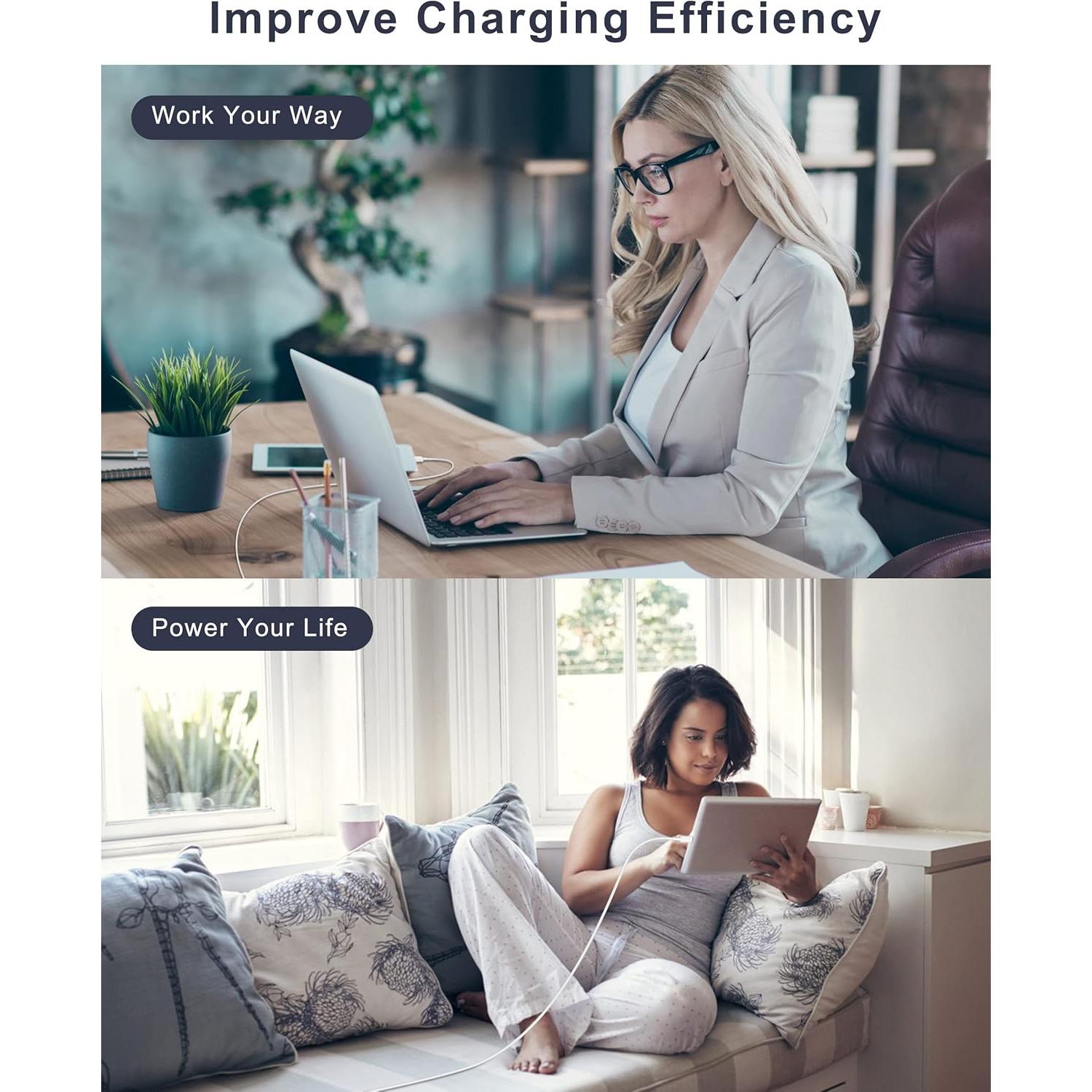 Cargador Rápido USB C 30W para Google Pixel 9/8/7 con Cable 1.83m