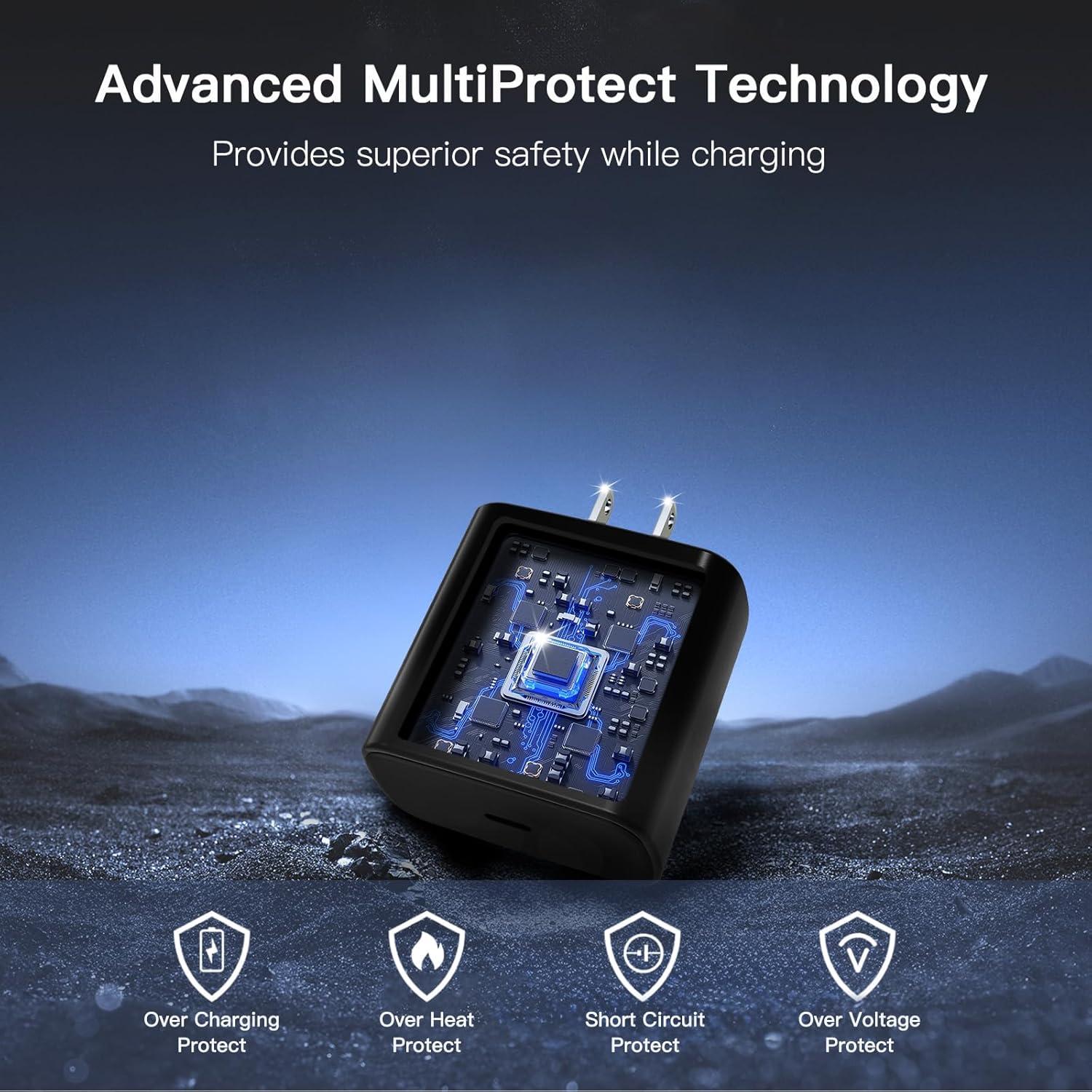 Cargador Rápido 45W Ximytec USB-C + 2 Cables 1.8M