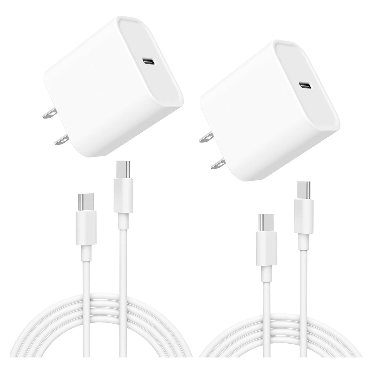 Cargador Rápido 20W USB-C YYDBS + 2 Cables 6 pies