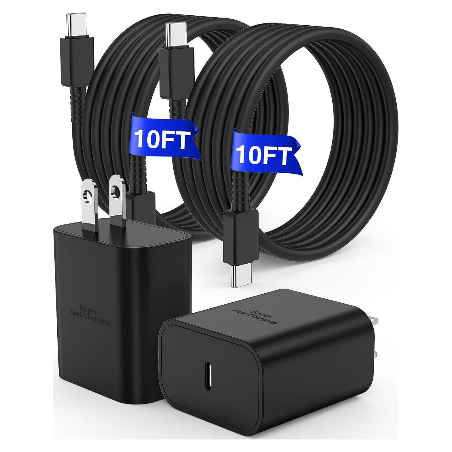 Cargador Rápido 45W Tipo C Chcela con Cable 3M para Samsung