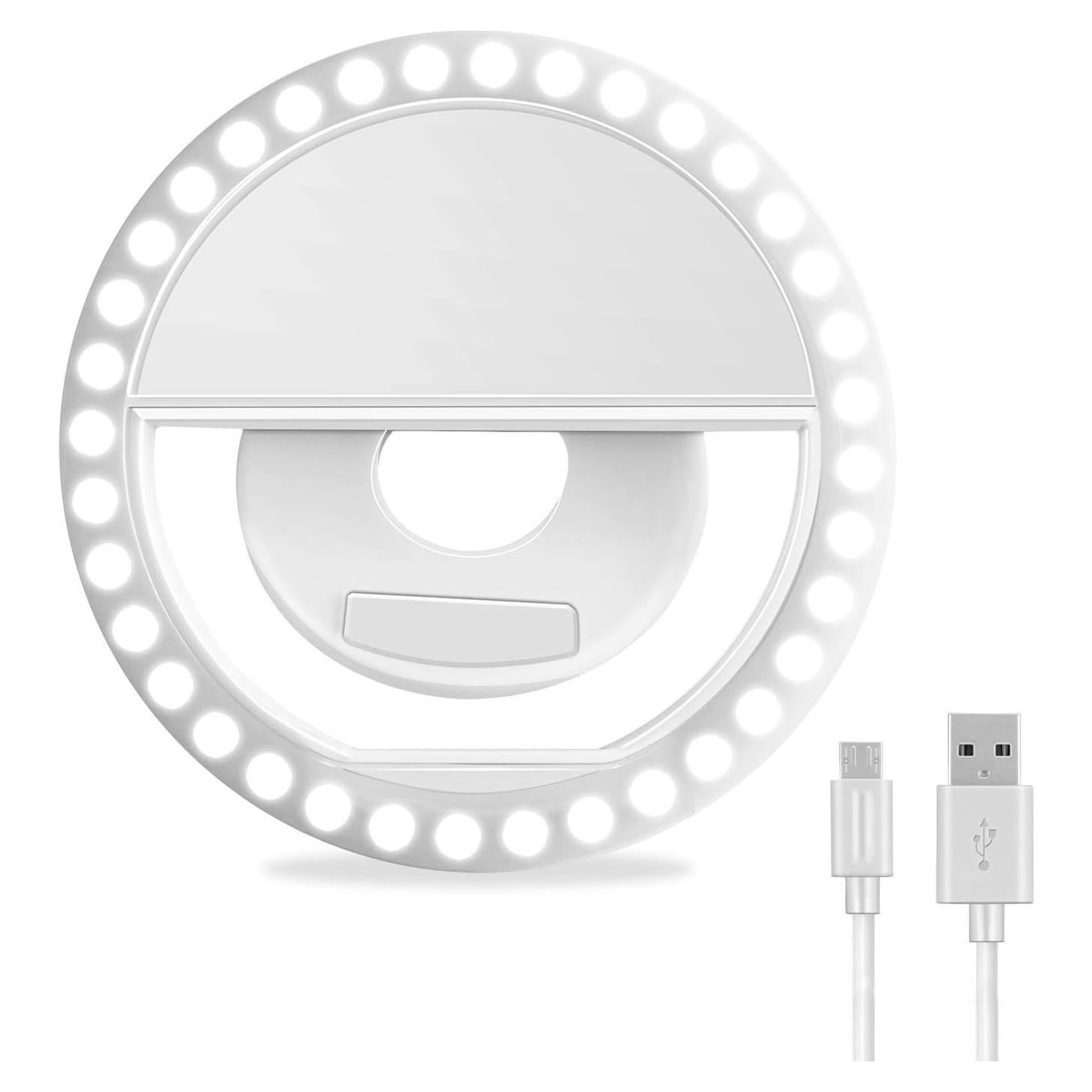 Anillo de Luz Selfie XINBAOHONG Recargable 36 LED Blanco