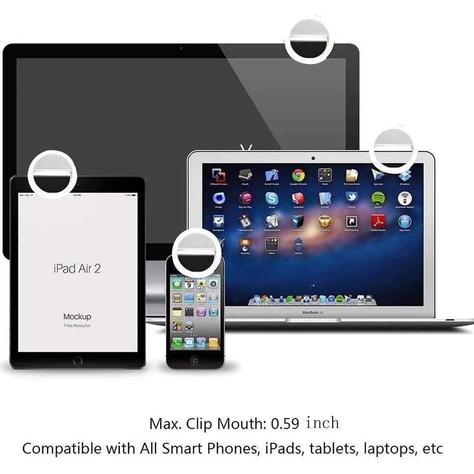 Anillo de Luz Selfie XINBAOHONG Recargable 36 LED Blanco