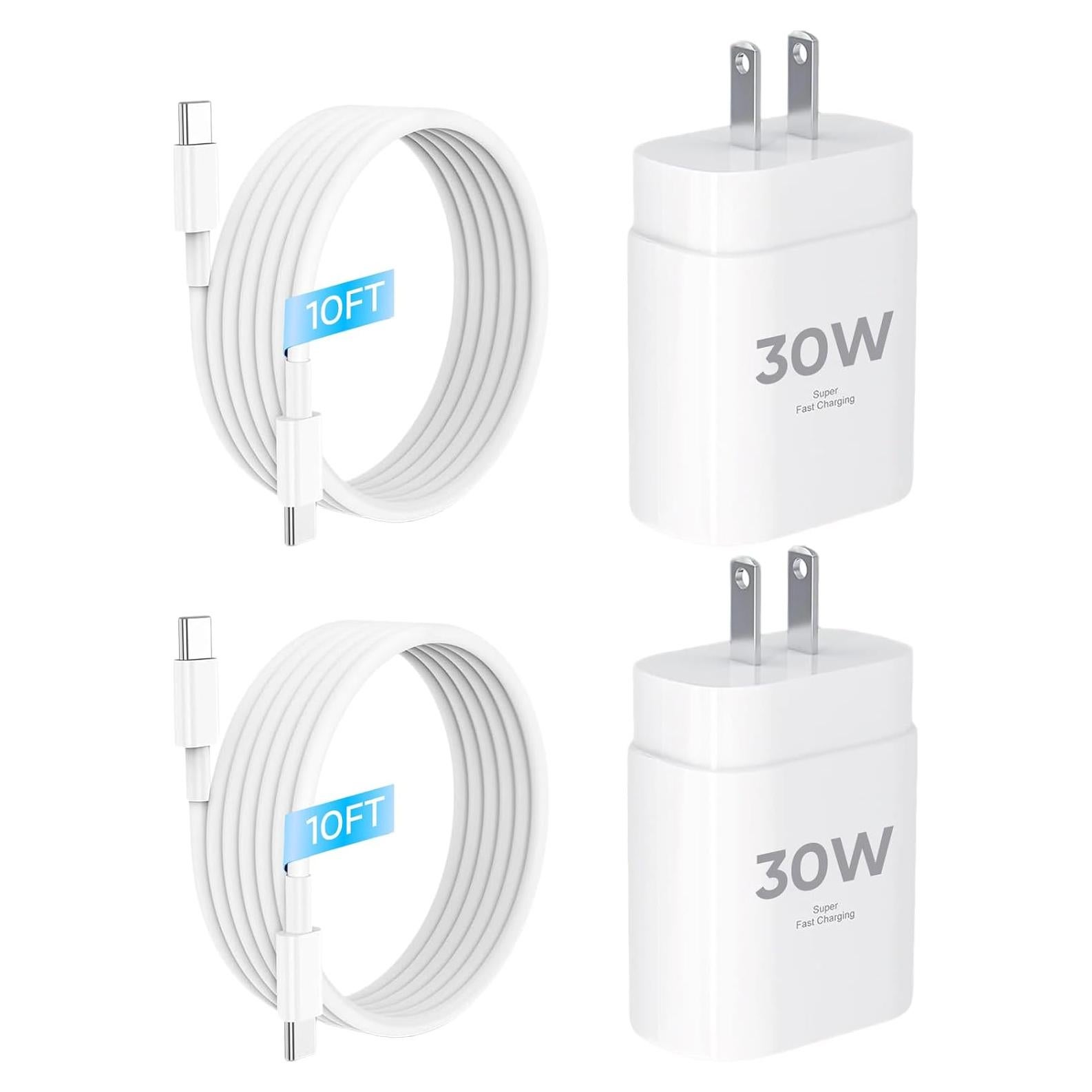 Cargador Rápido USB C 30W para iPhone 15 16 + Cable 3M