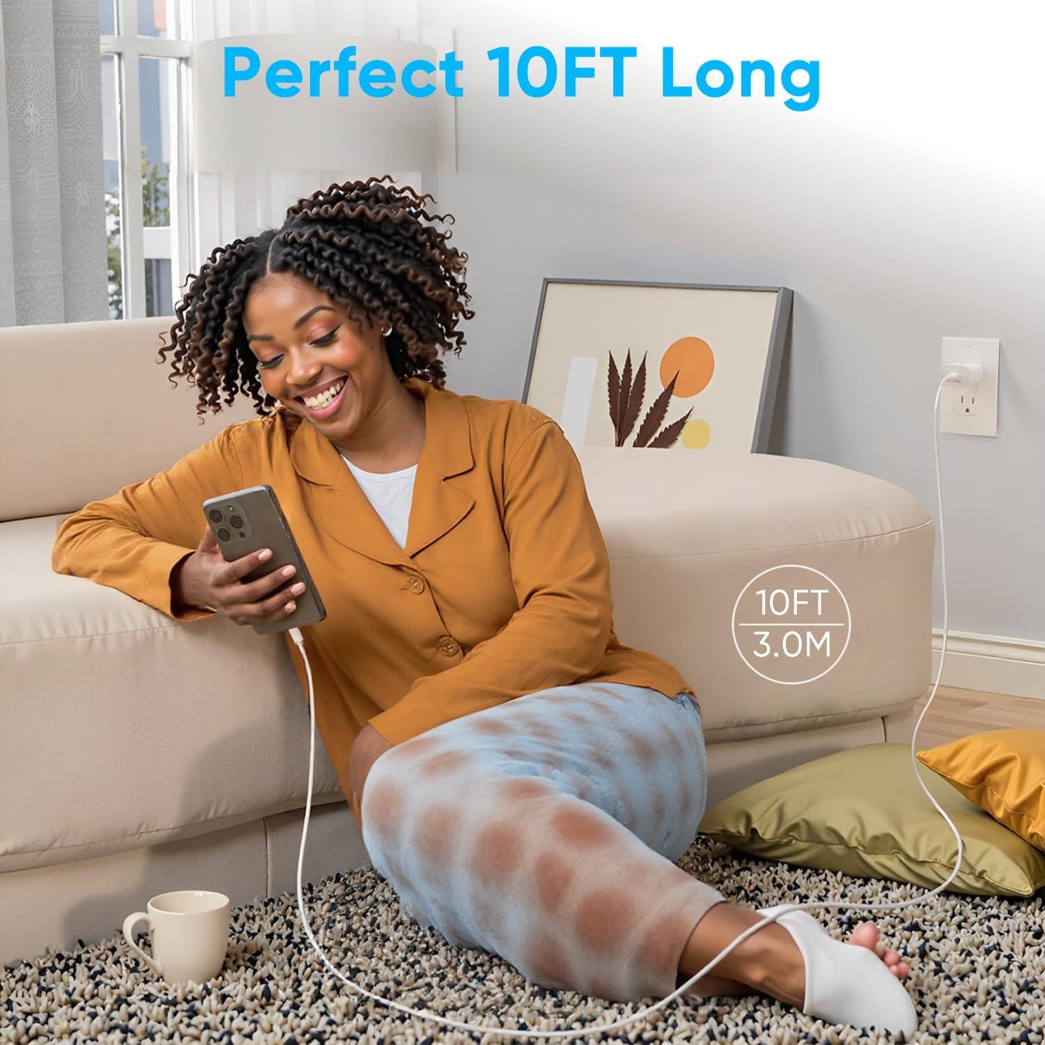 Cargador Rápido USB C 30W para iPhone 15 16 + Cable 3M