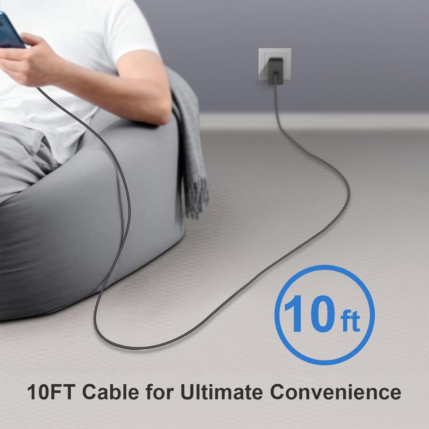 Cargador USB C Rápido 45W 2-Pack Samsung y iPhone