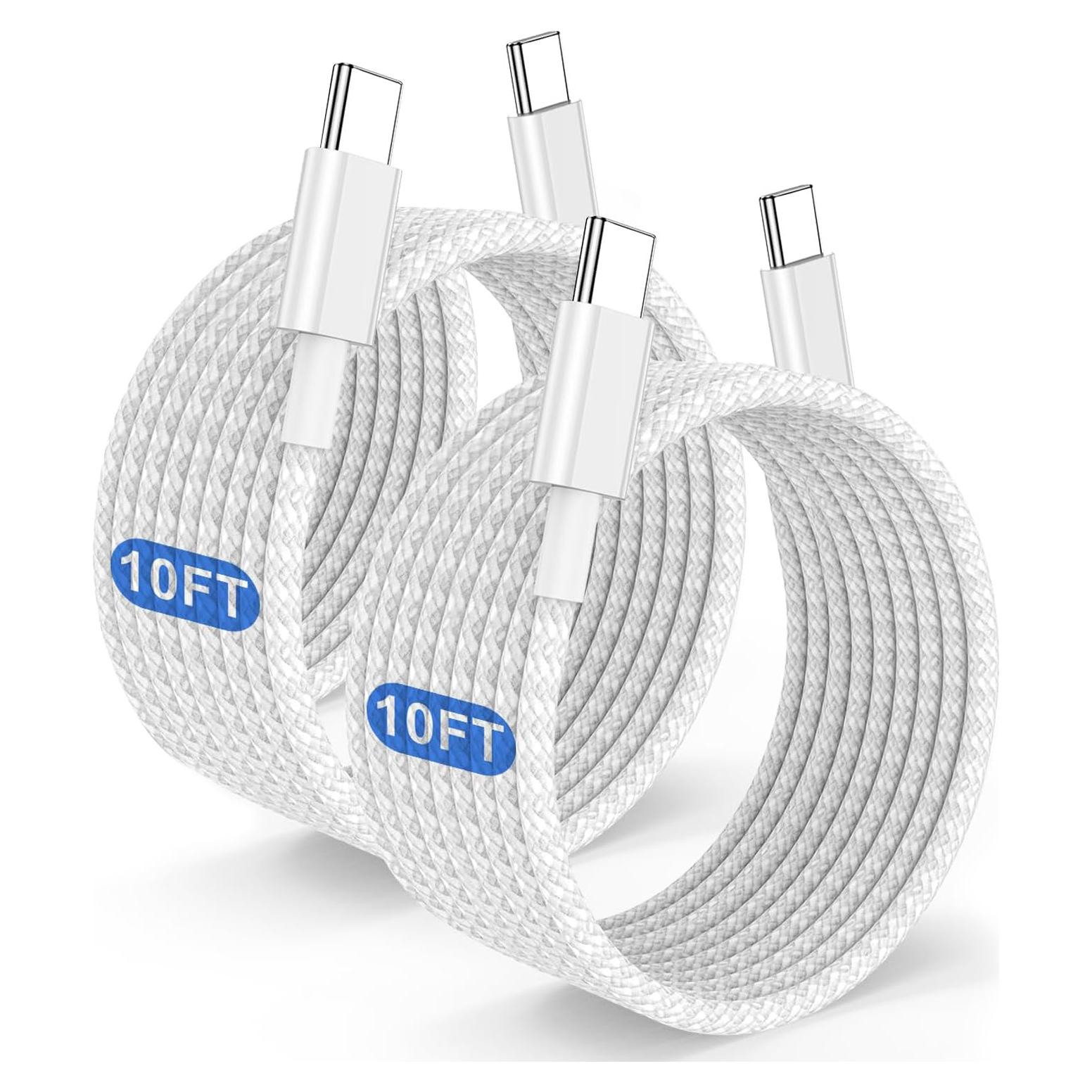 Cable de carga rápida USB C a C 3m 60W para iPhone 16/15