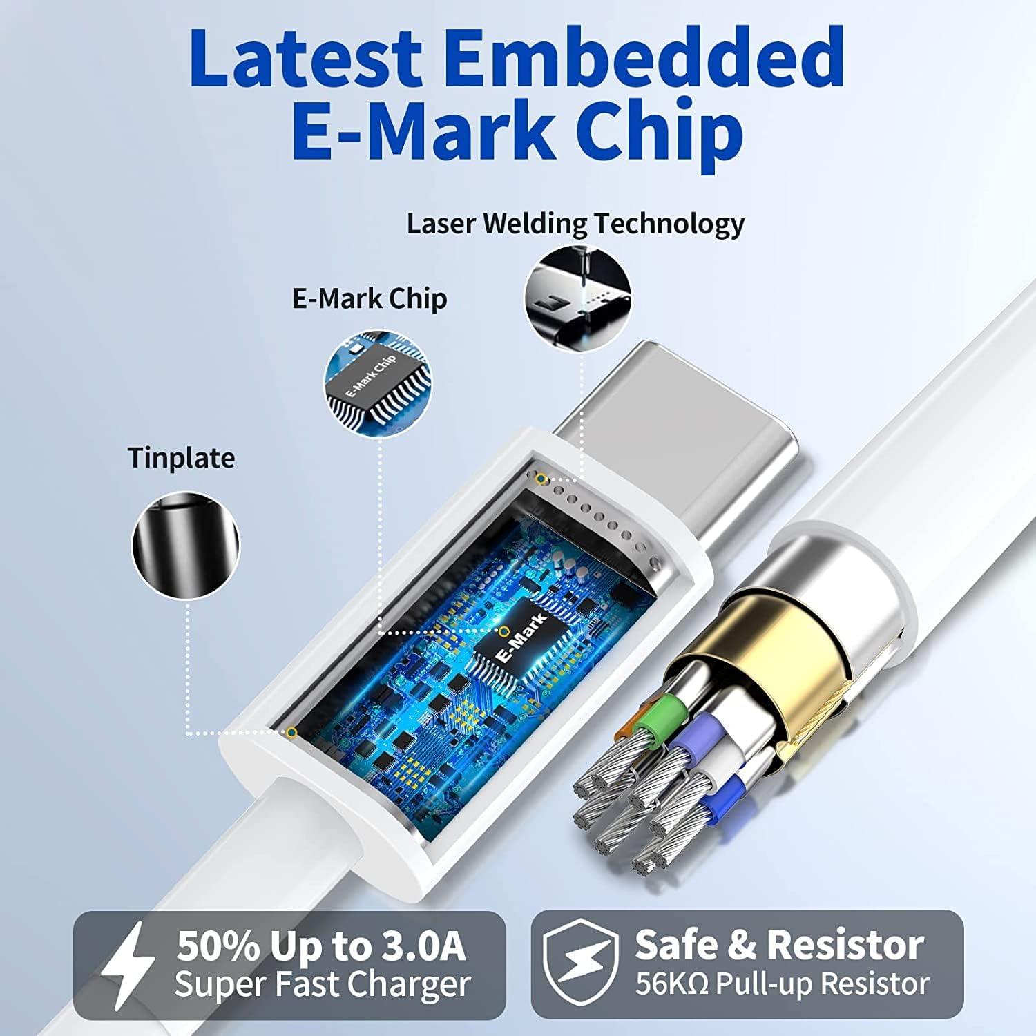 Cargador Rápido USB C 20W Arparnar + 2 Cables 6FT para iPhone 16