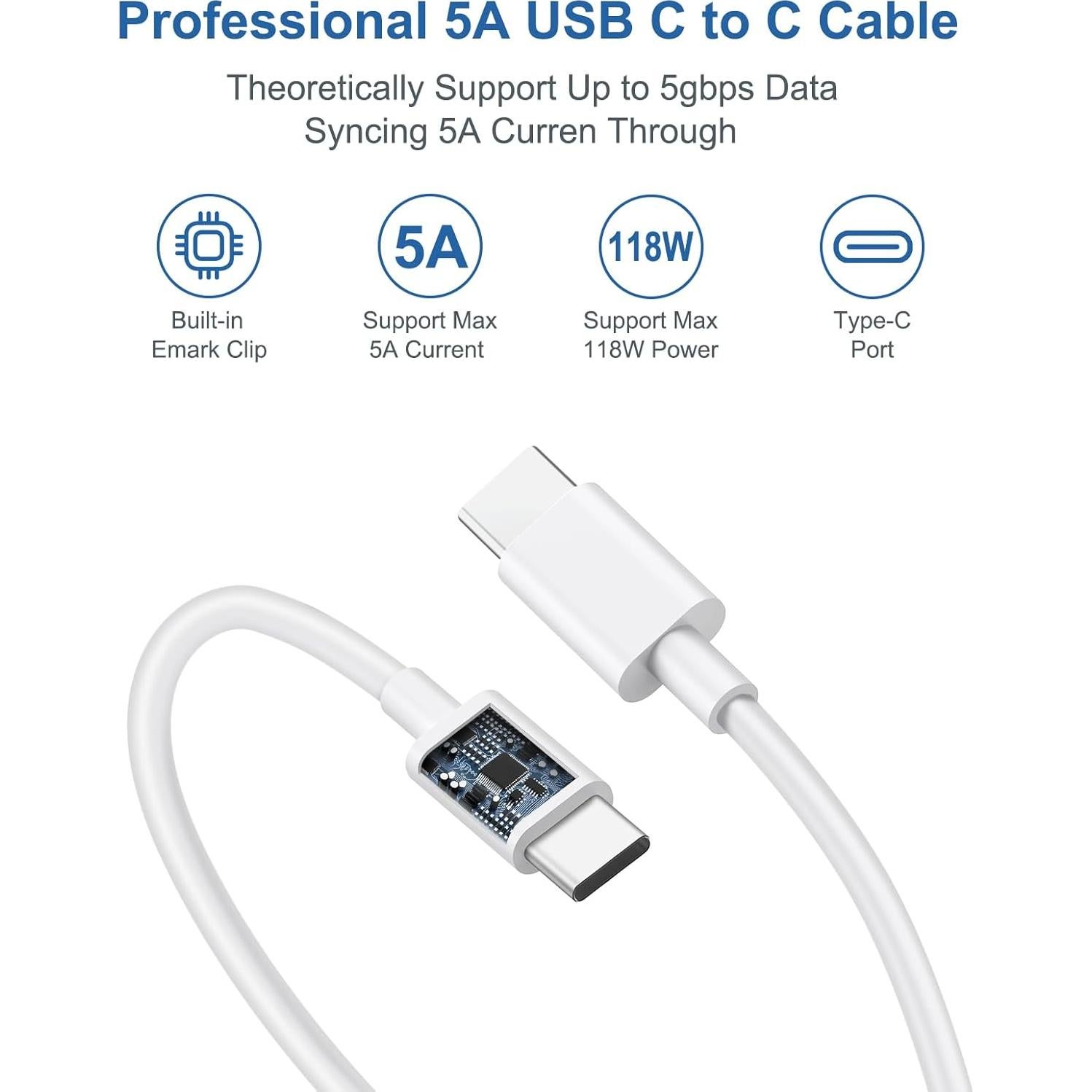 Cargador Rápido USB-C AITISI 118W para MacBook Pro/Air