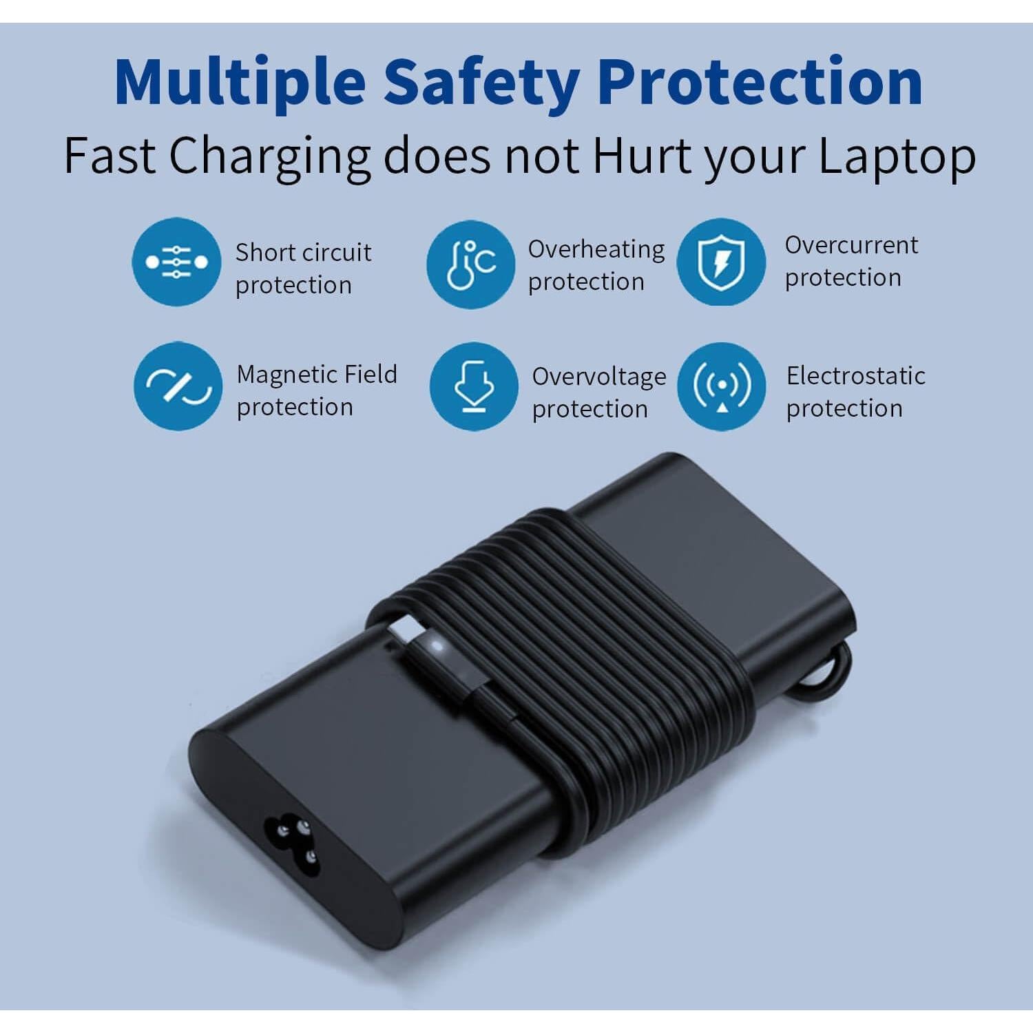 Cargador USB C 130W Dell - Compatible con XPS, Latitude, Precision