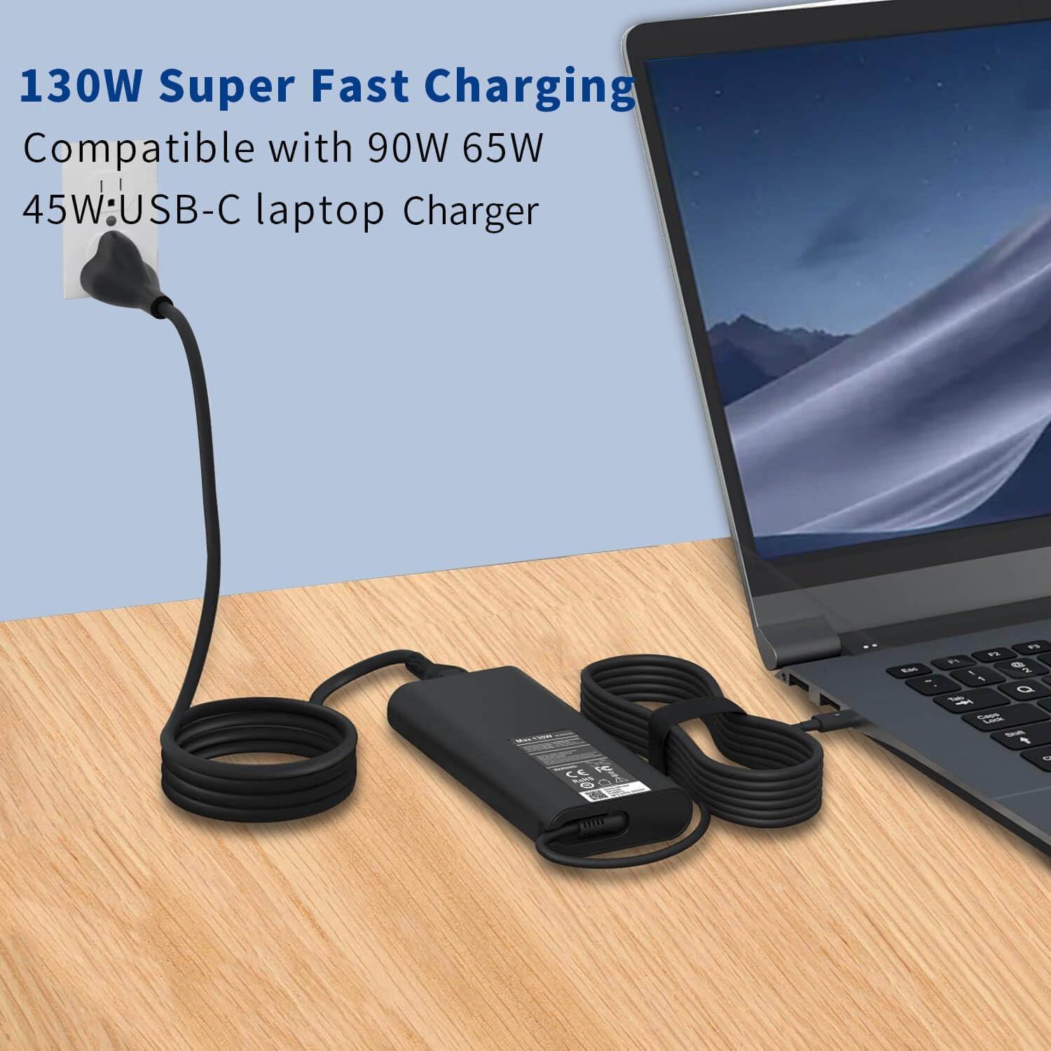 Cargador USB C 130W Dell - Compatible con XPS, Latitude, Precision