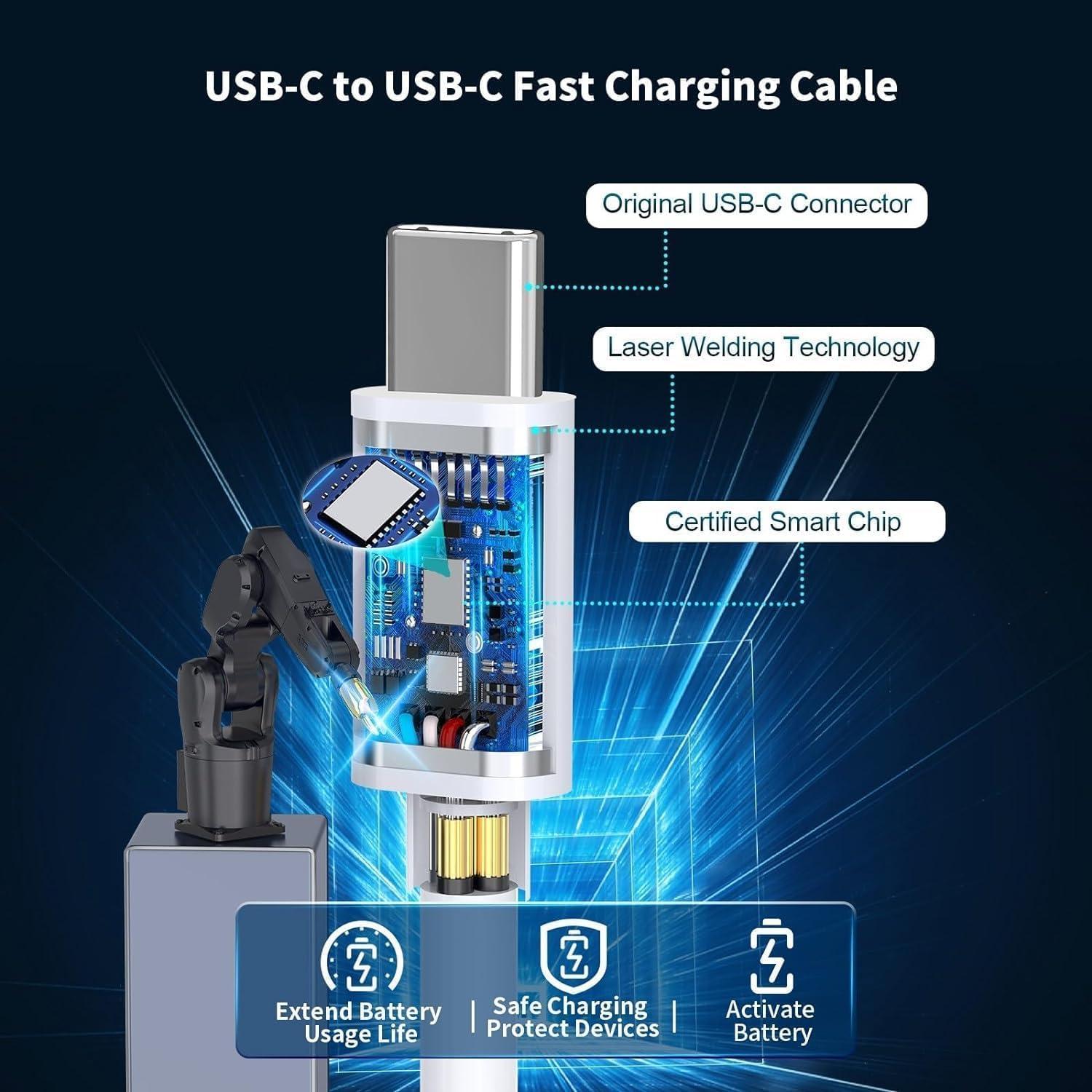 Cargador Rápido USB C 20W Lezaface con Cable 3.05m para iPhone 15/16