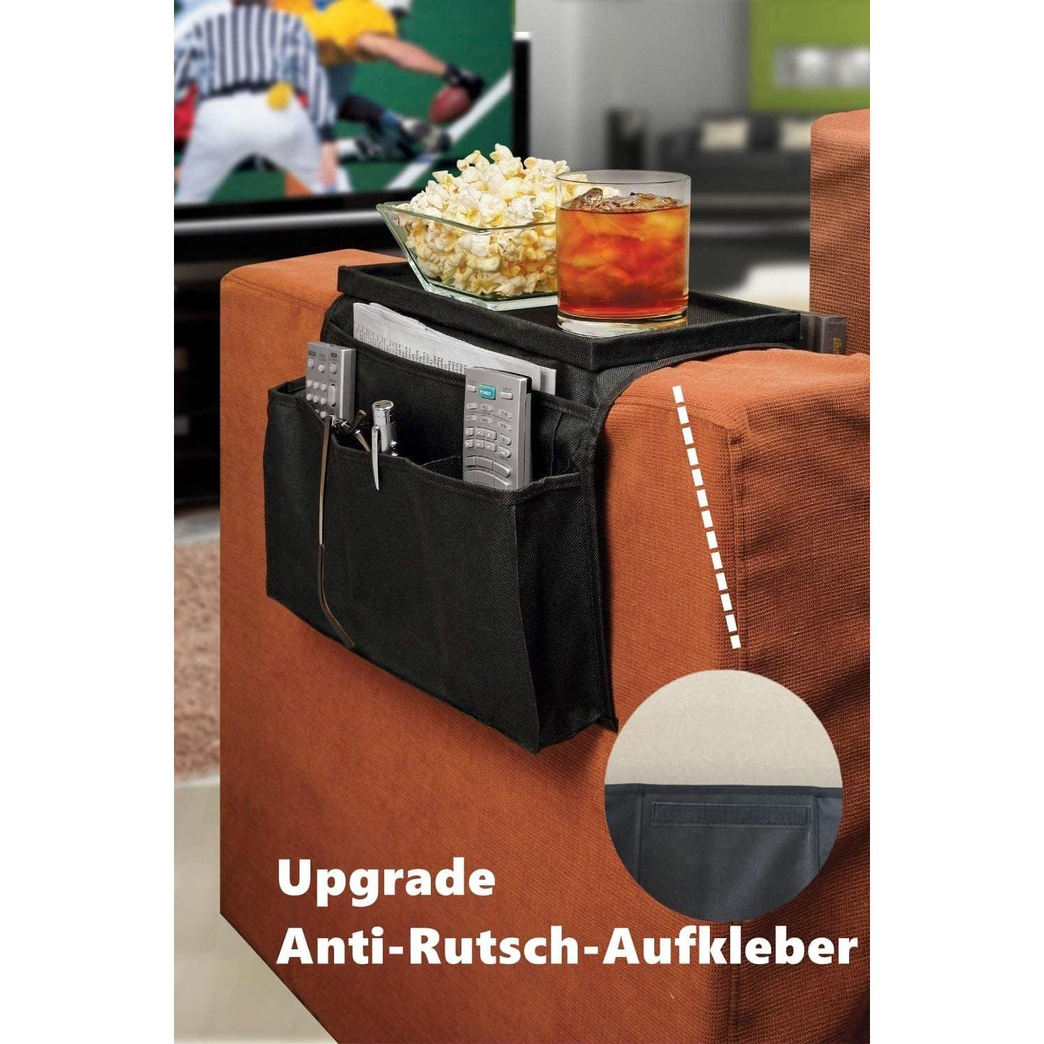 Organizador de Reposabrazos AstonTex Negro con 5 Bolsillos