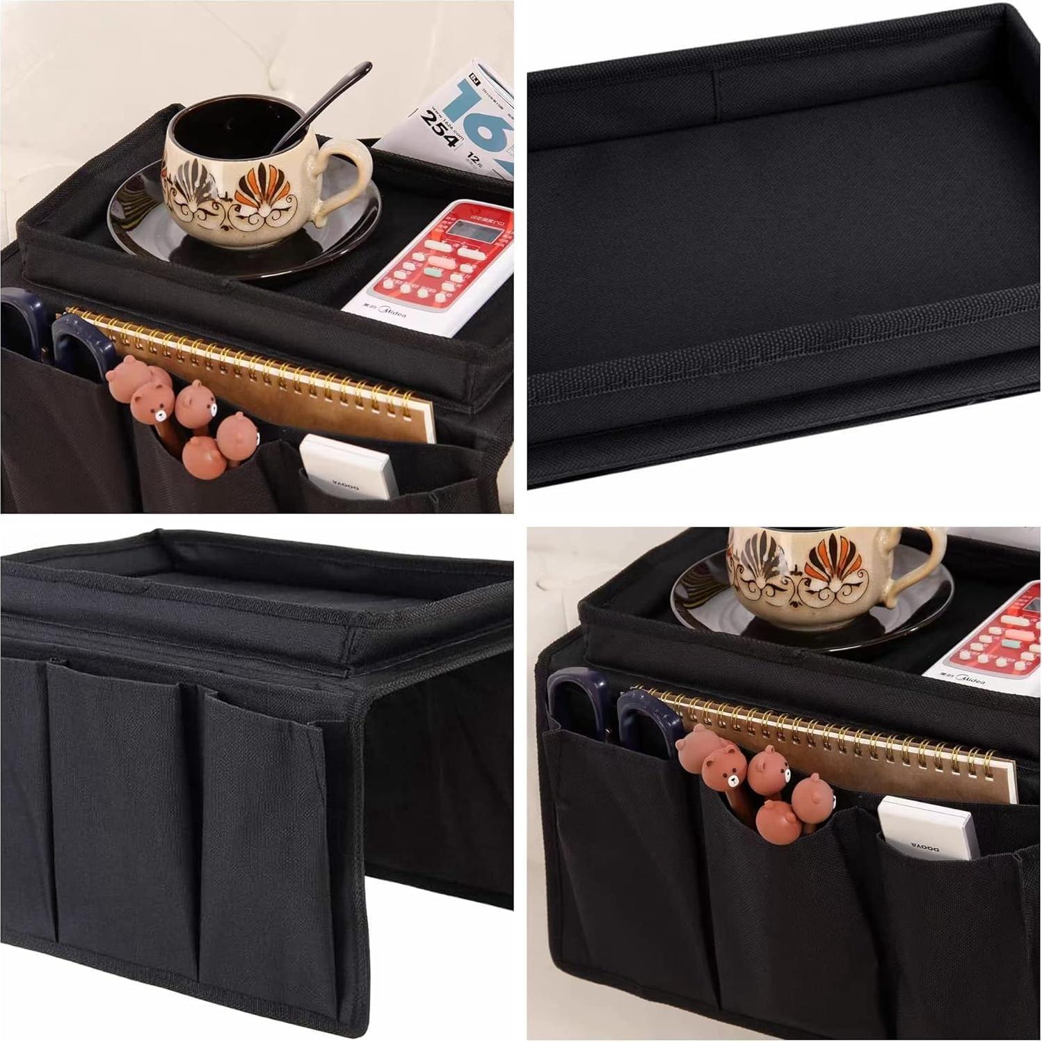 Organizador de Reposabrazos AstonTex Negro con 5 Bolsillos