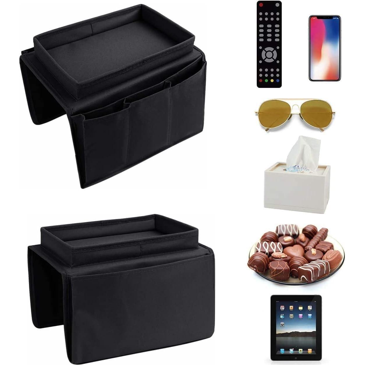 Organizador de Reposabrazos AstonTex Negro con 5 Bolsillos