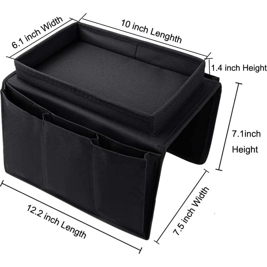 Organizador de Reposabrazos AstonTex Negro con 5 Bolsillos