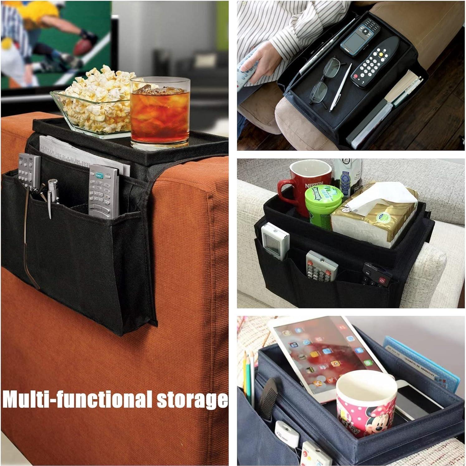 Organizador de Reposabrazos AstonTex Negro con 5 Bolsillos