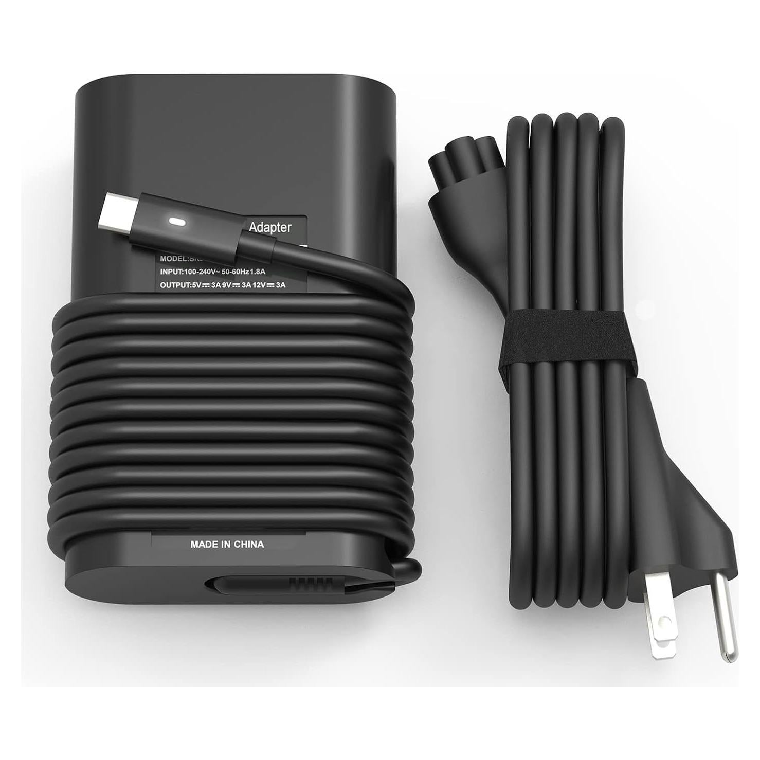 Cargador USB-C YBRUZRUB 65W Compatible con Dell Latitude/XPS