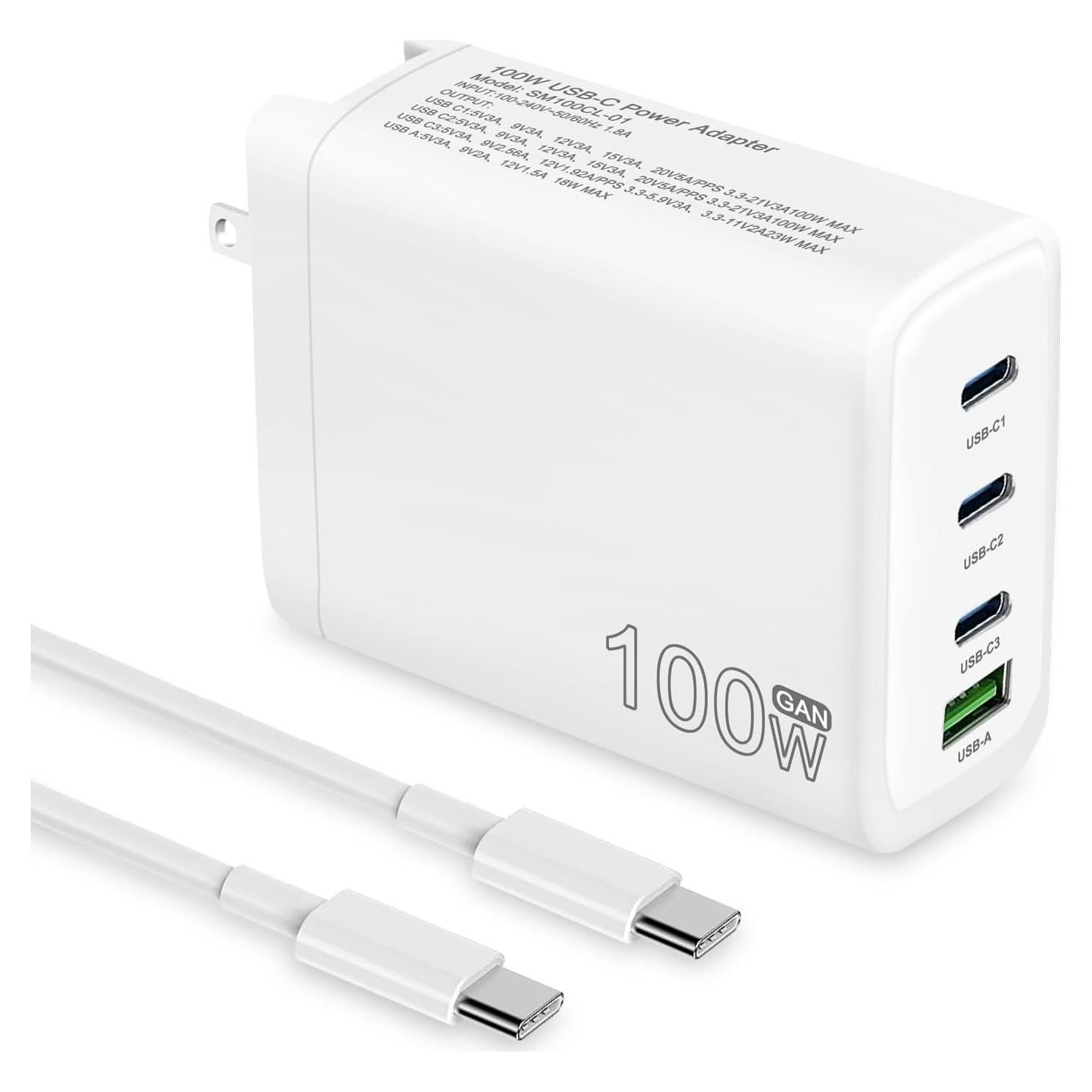Cargador USB C 100W 4 Puertos PD GaN DongGuan Simer