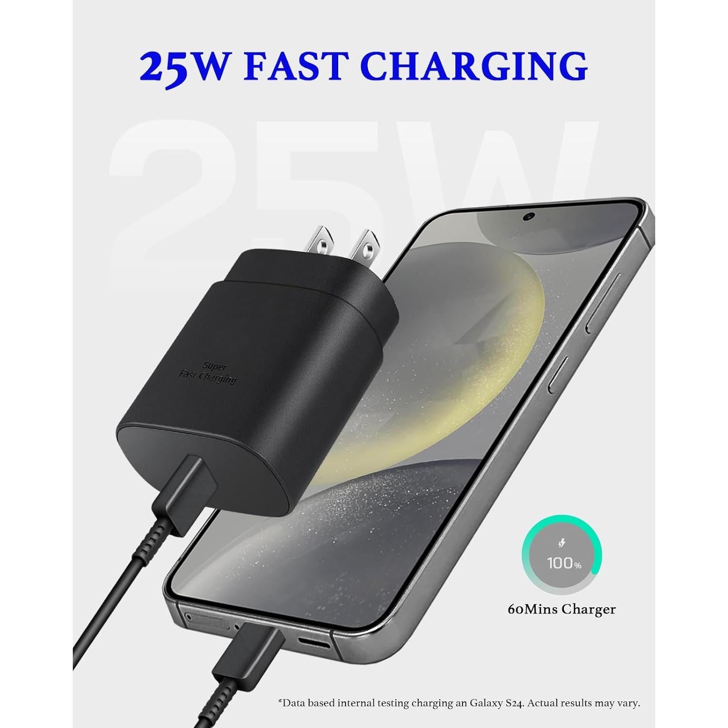 Cargador Rápido Tipo C 25W Guusmart + Cable 3m USB-C