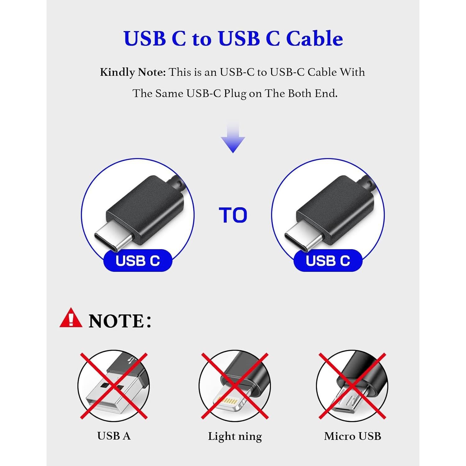 Cargador Rápido Tipo C 25W Guusmart + Cable 3m USB-C