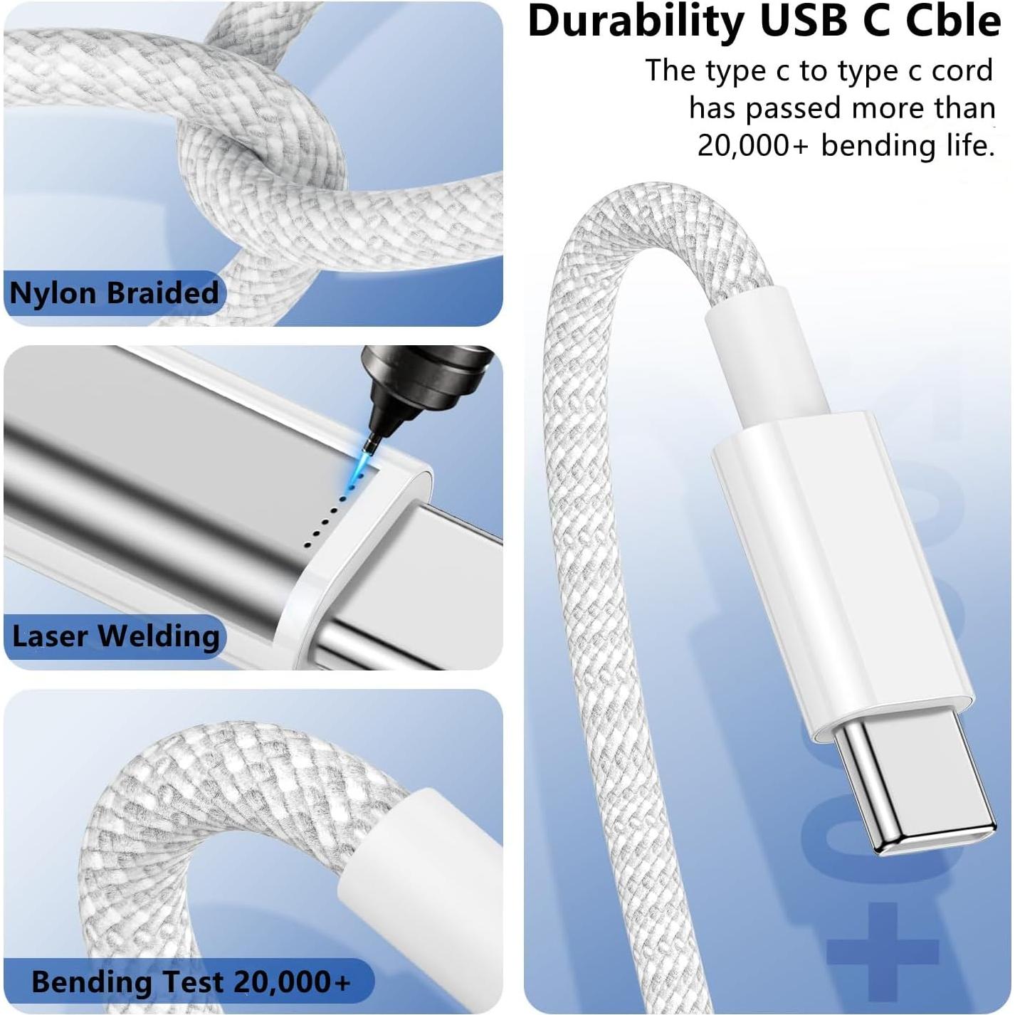 Cable de carga USB C a C 1.83m 60W Cionum para iPhone 16/15
