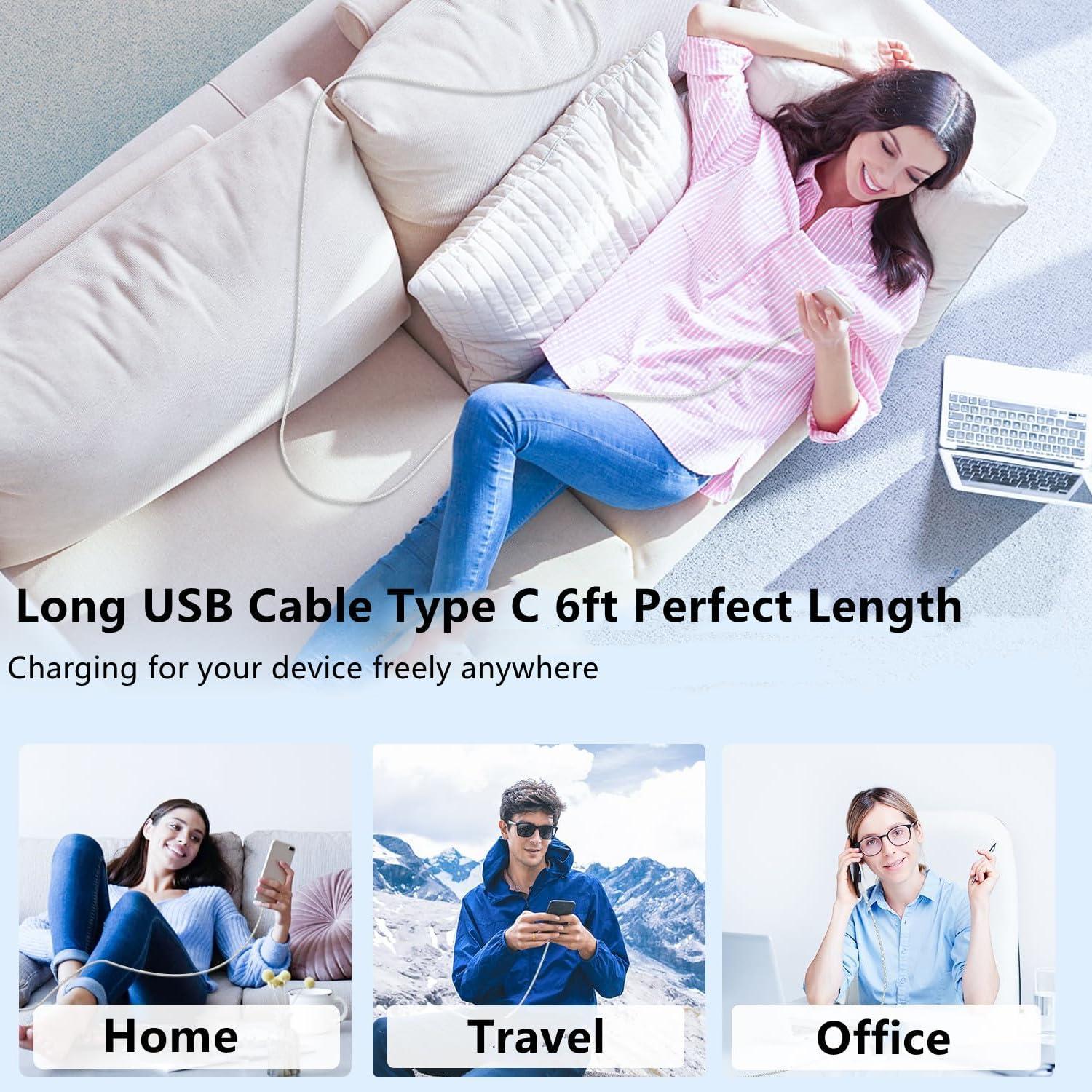 Cable de carga USB C a C 1.83m 60W Cionum para iPhone 16/15