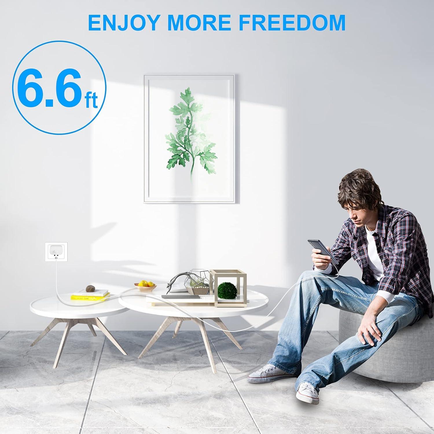 Cargador Rápido USB-C 20W para iPad Pro y iPhone - 2m