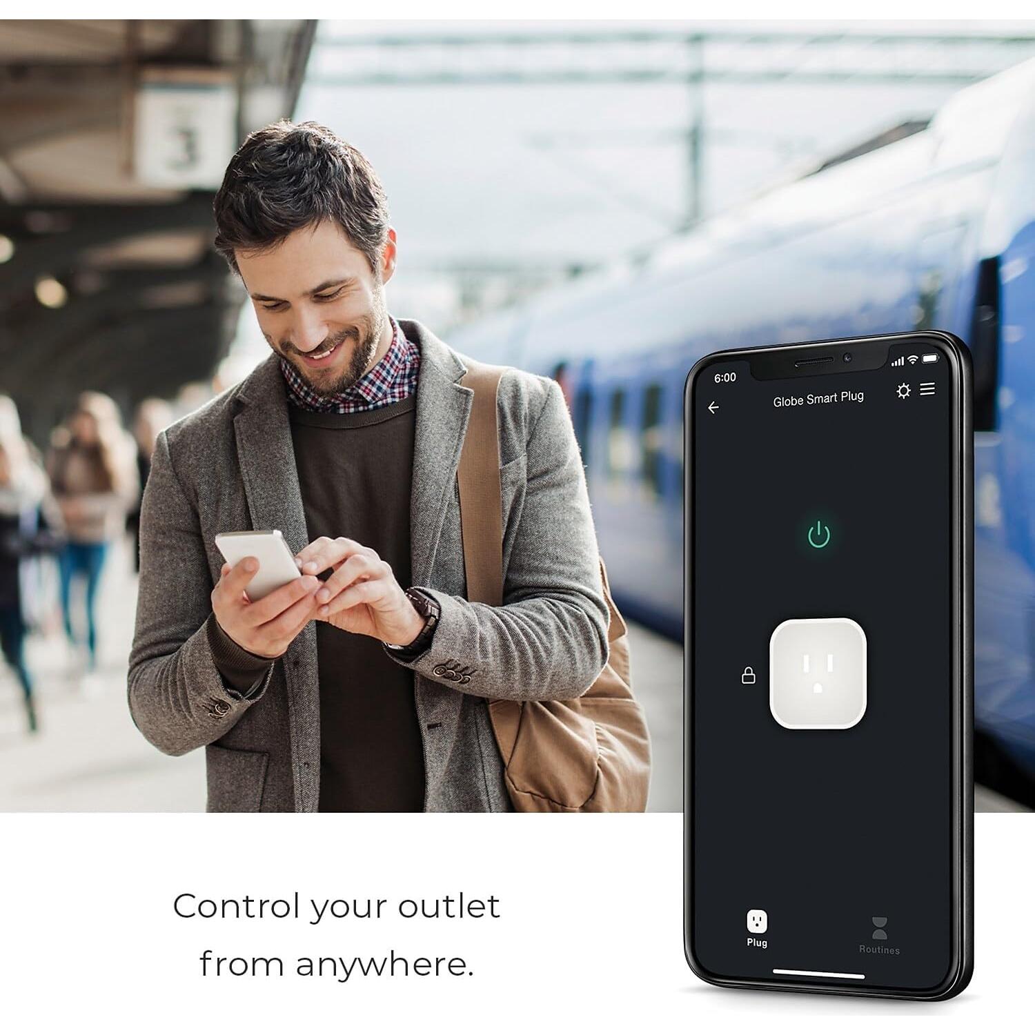 Enchufe Inteligente Wi-Fi Globe Electric 50329, 1 Salida, Blanco