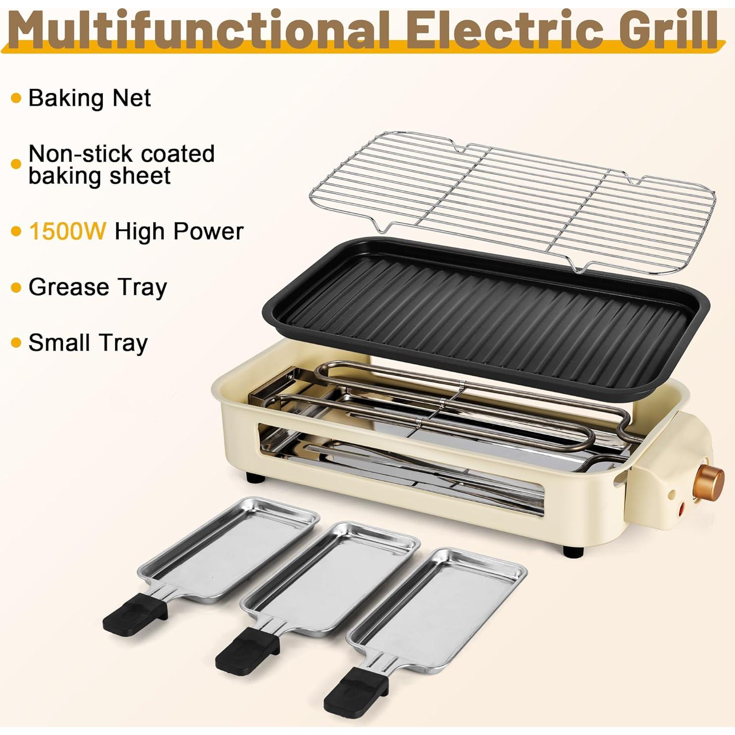 Parrilla Eléctrica Pukomc DKS-321 1500W Antiadherente