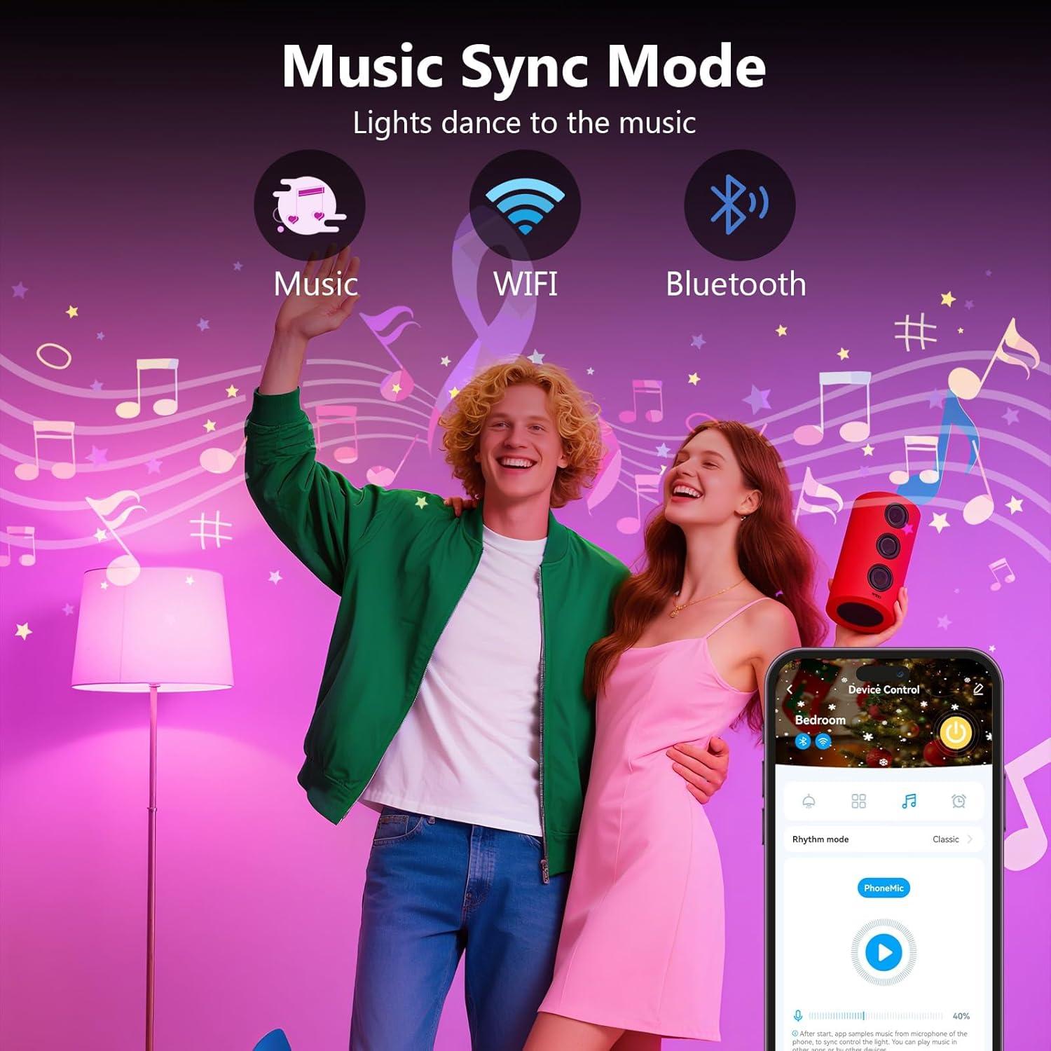 Bombillas Inteligentes DAYBETTER RGB 9W 800LM Paquete de 6